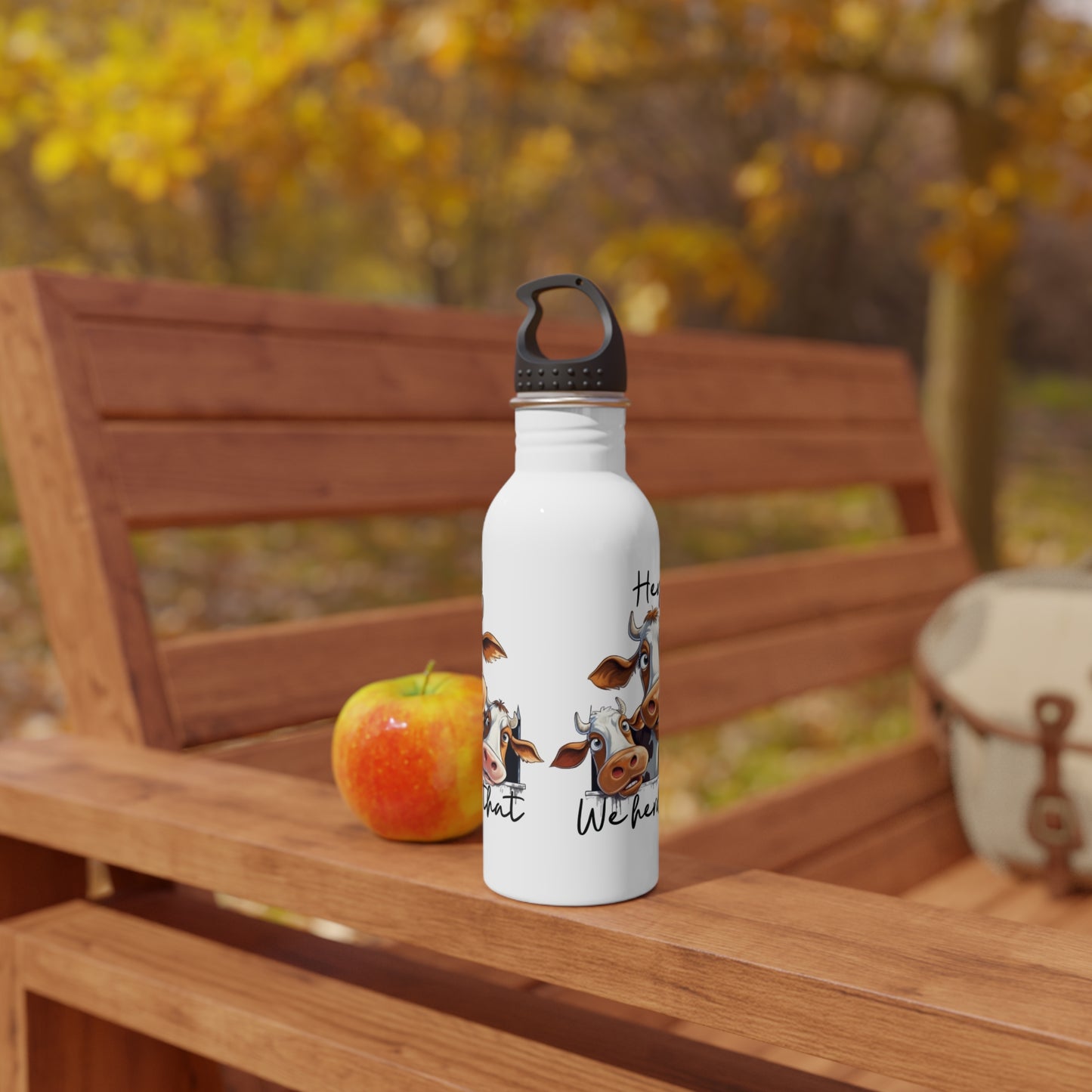 Funny Cow Stainless Steel Water Bottle, Cute Animal Design, Perfect Gift for Farm Lovers, Hydration for All Occasions, Funny Quote Bottle