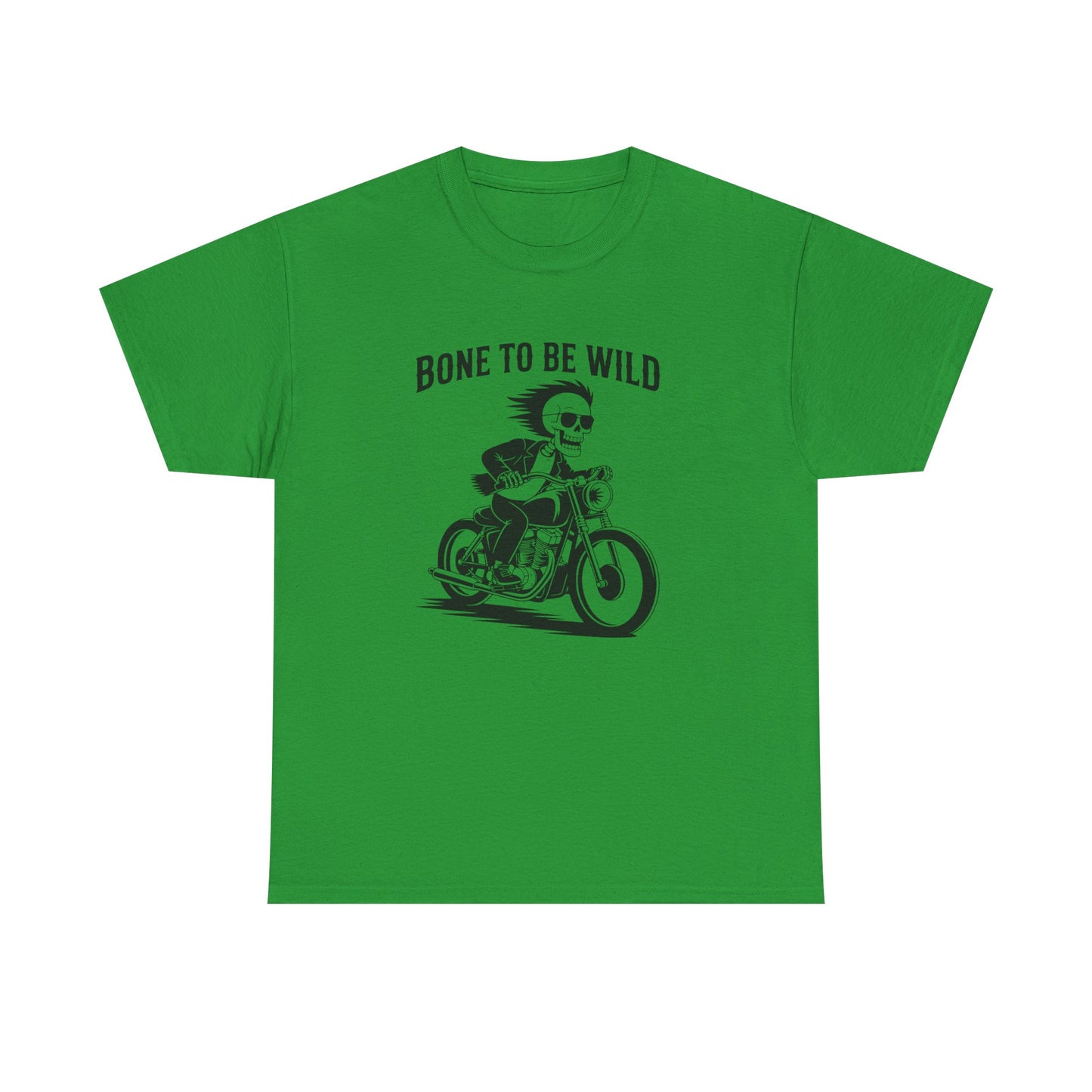 Bone to Be Wild Motorcycle Tee - Unisex Heavy Cotton T-Shirt, Biker Gift, Casual Wear, Road Trip Essential, Adventure Apparel