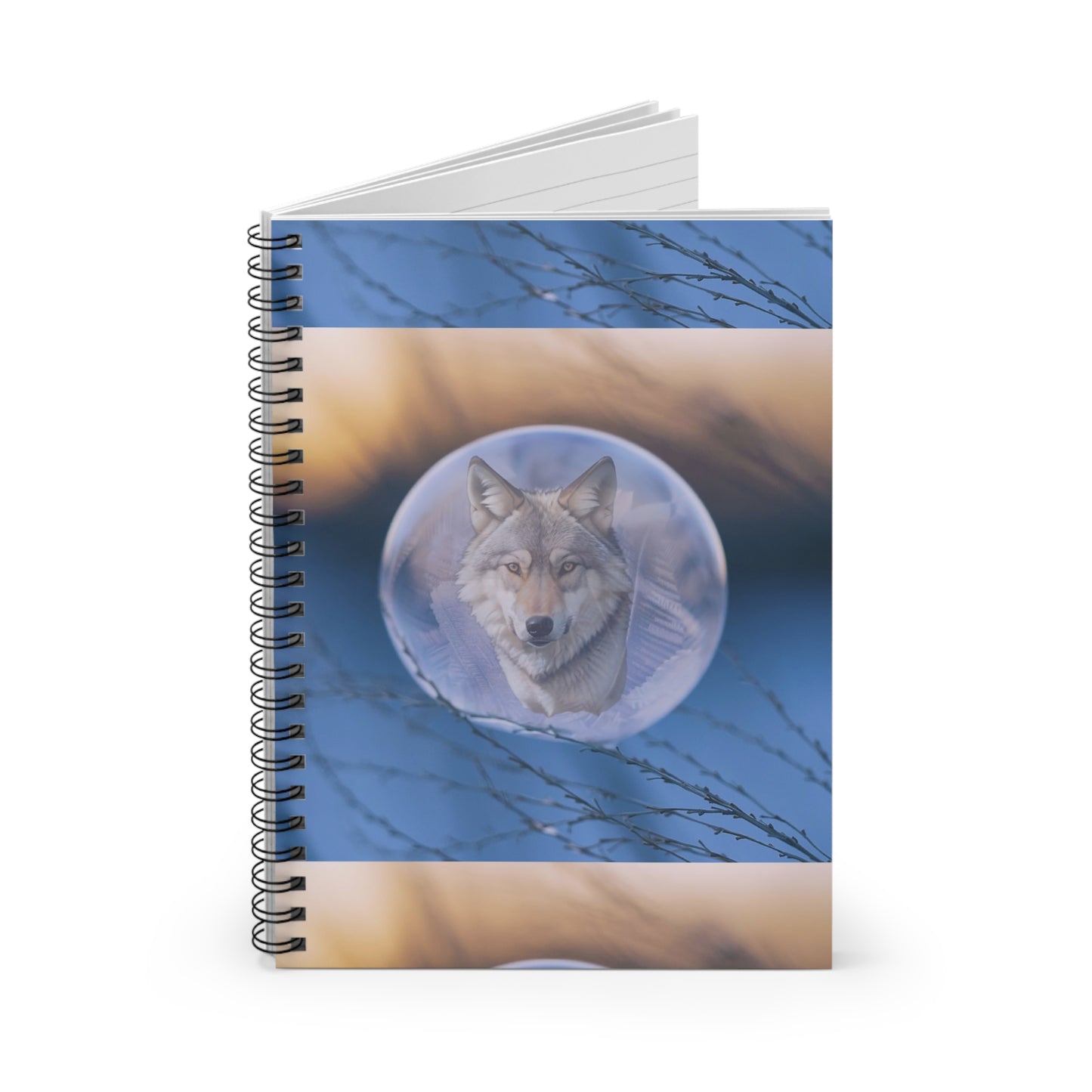Wolf Spirit Spiral Notebook - Ideal for Nature Lovers, Journaling, Art, Gifts, Hiking, Wildlife Enthusiasts