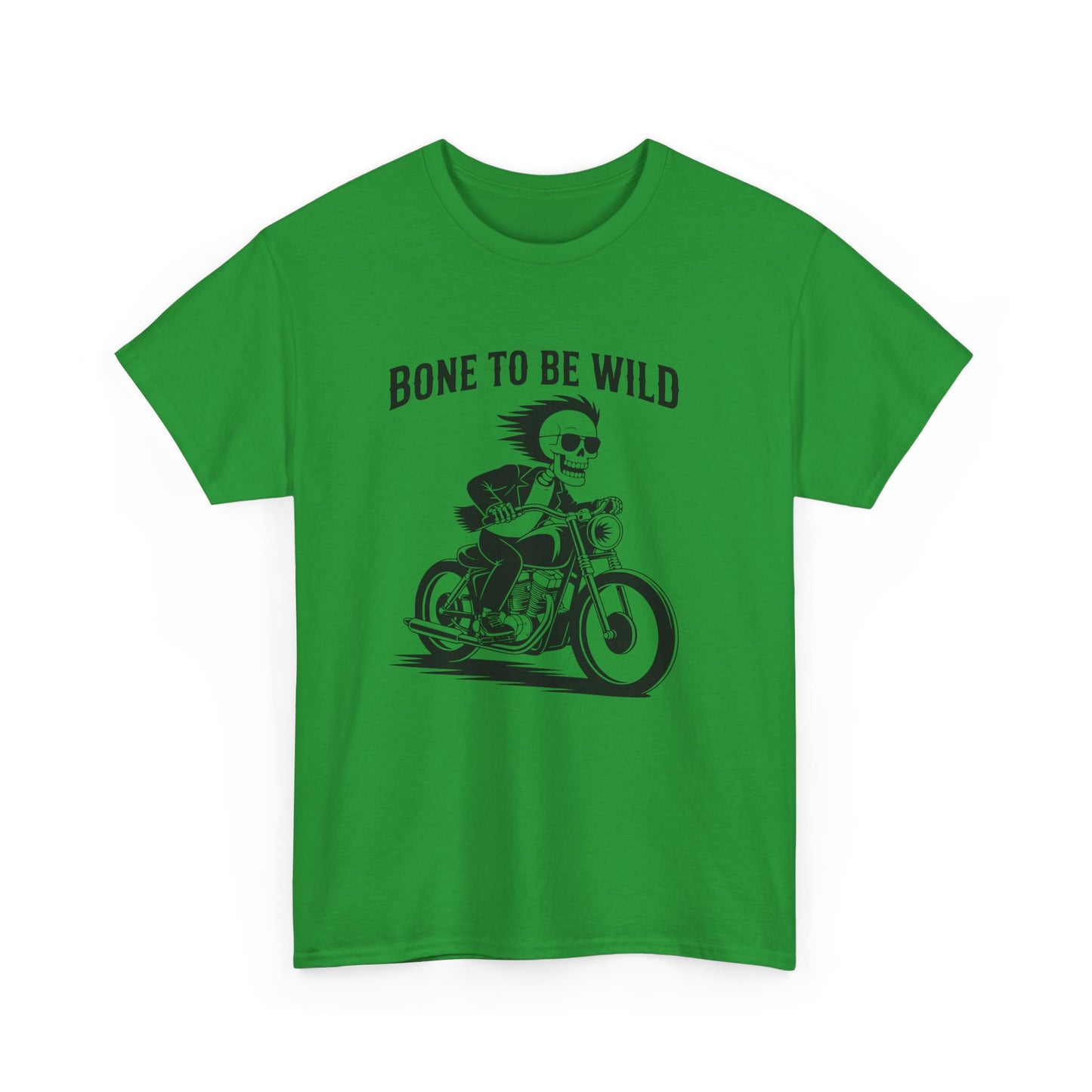 Bone to Be Wild Motorcycle Tee - Unisex Heavy Cotton T-Shirt, Biker Gift, Casual Wear, Road Trip Essential, Adventure Apparel