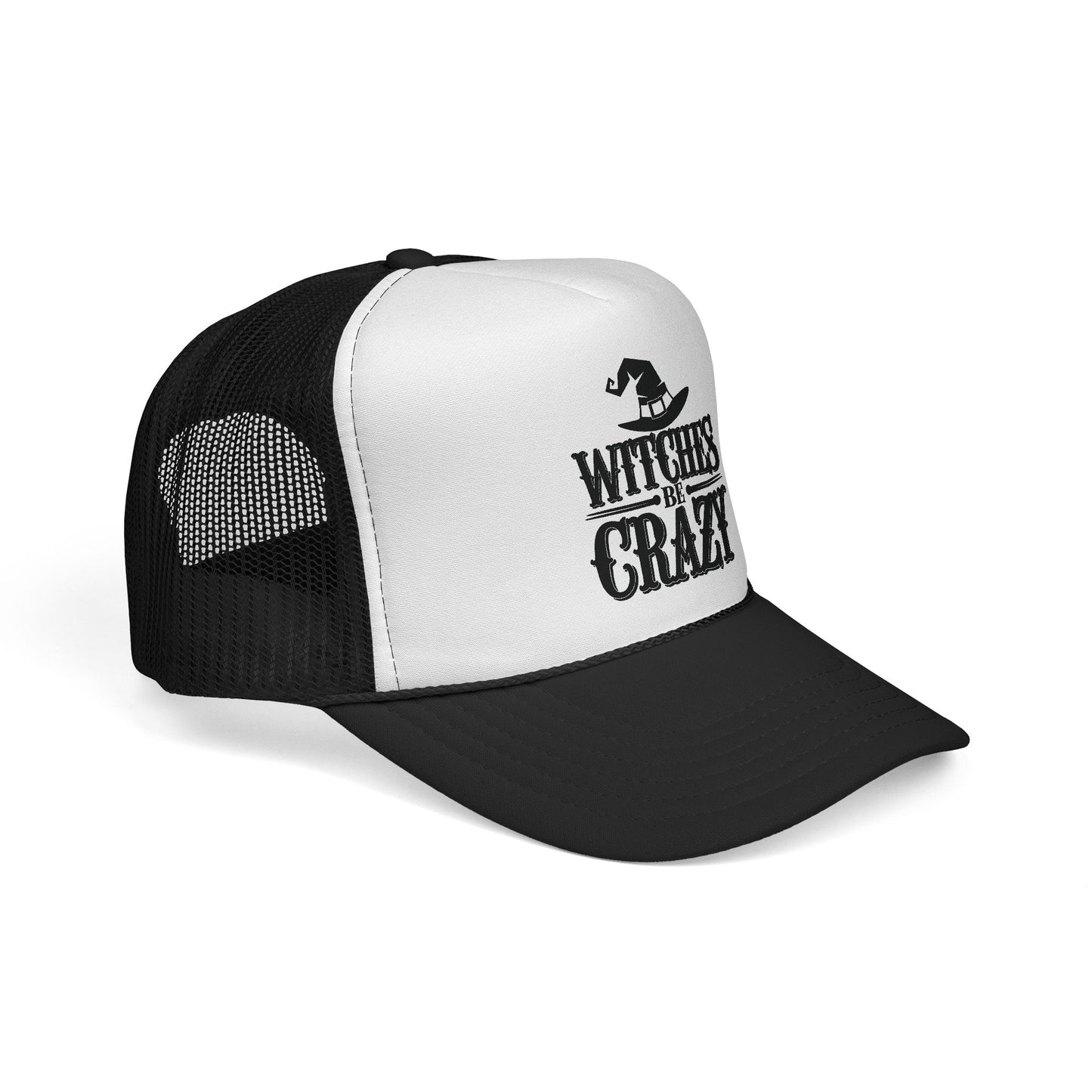Witches Be Crazy Trucker Cap, Halloween Accessory, Witch Hat Hat, Festival Fashion, Fun Gift for Spooky Season