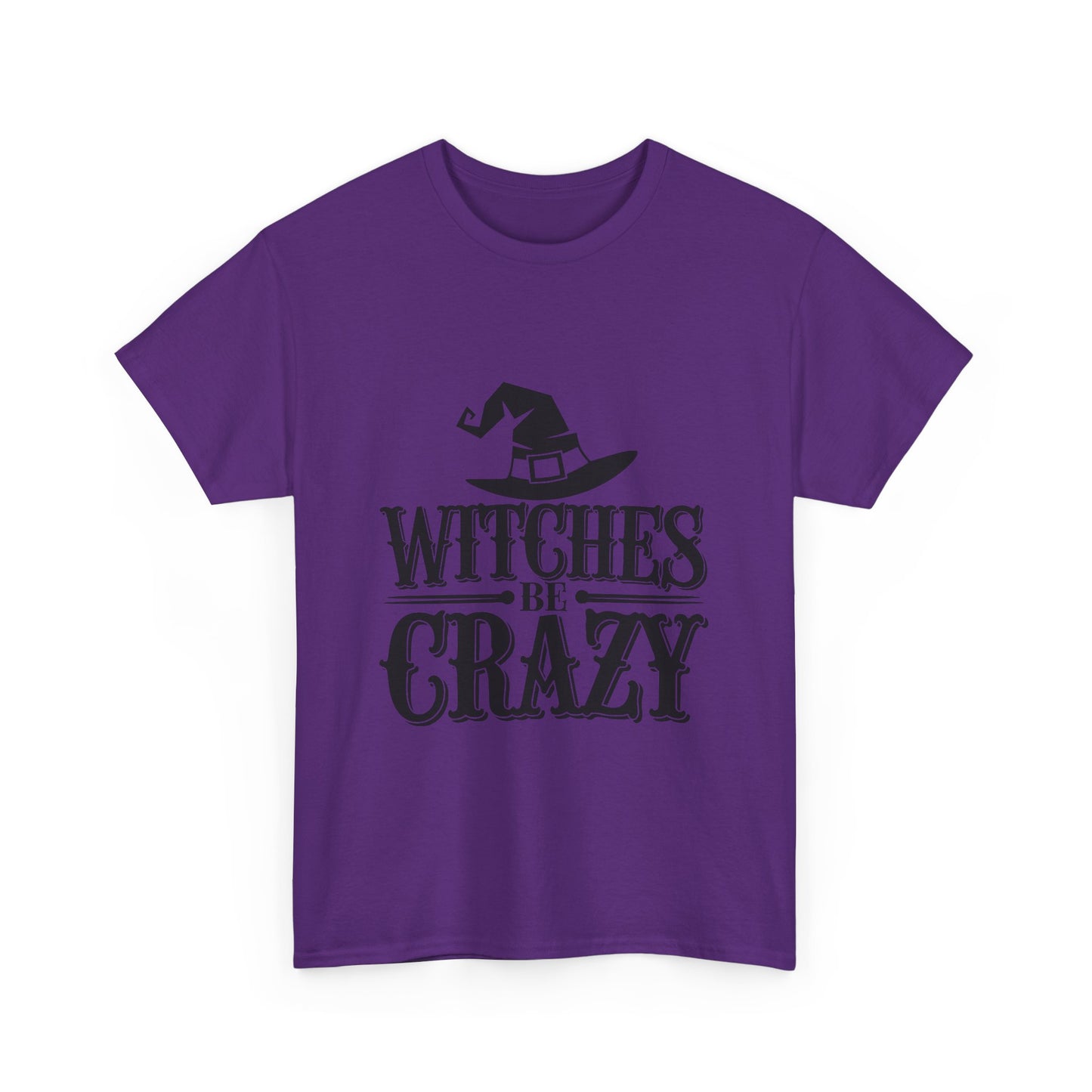 Witches Be Crazy Tee, Unisex Cotton T-Shirt, Halloween Apparel, Witchy Gift, Spooky Season Shirt, Perfect for Fall Celebrations