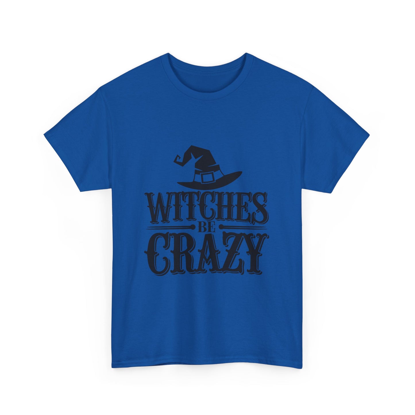 Witches Be Crazy Tee, Unisex Cotton T-Shirt, Halloween Apparel, Witchy Gift, Spooky Season Shirt, Perfect for Fall Celebrations