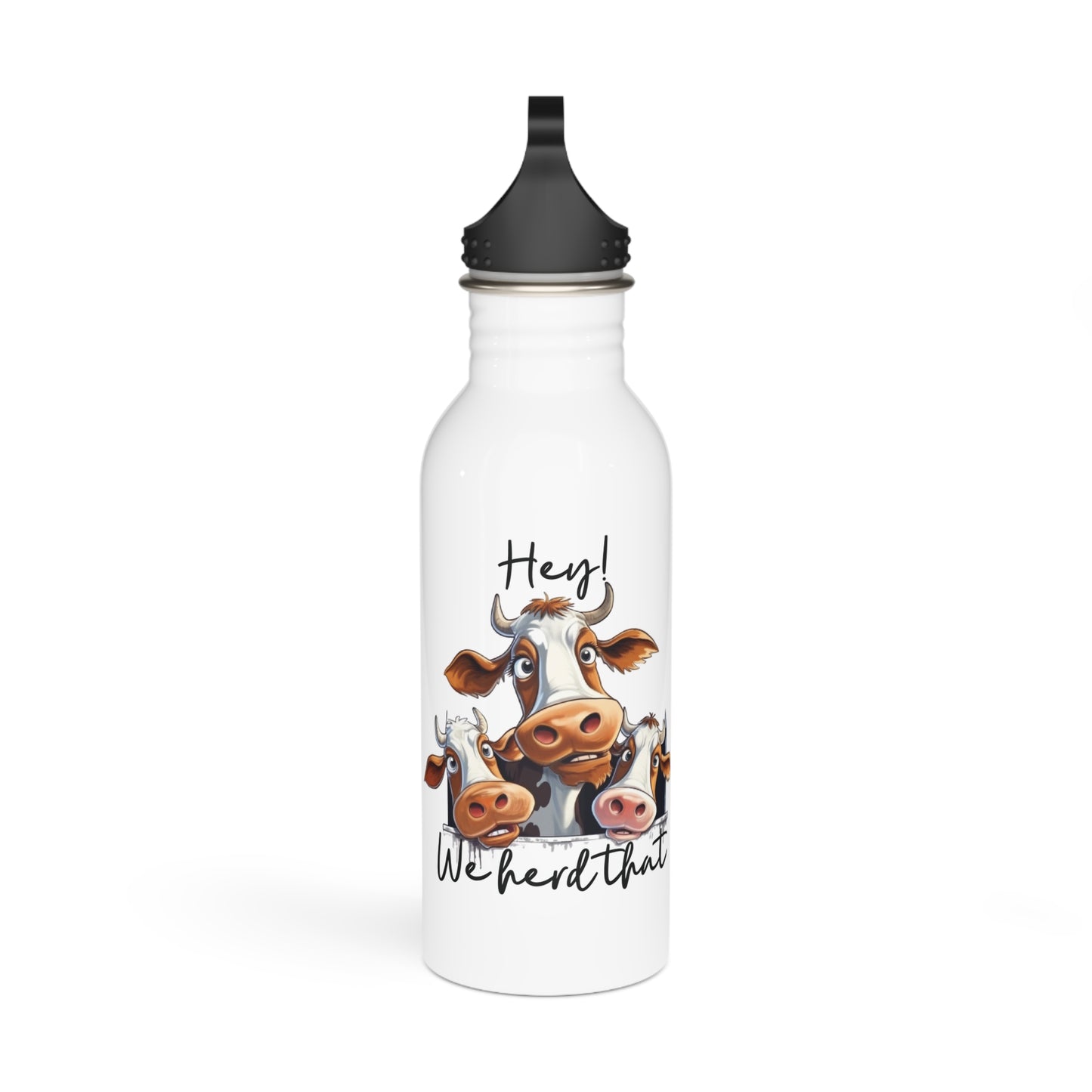 Funny Cow Stainless Steel Water Bottle, Cute Animal Design, Perfect Gift for Farm Lovers, Hydration for All Occasions, Funny Quote Bottle