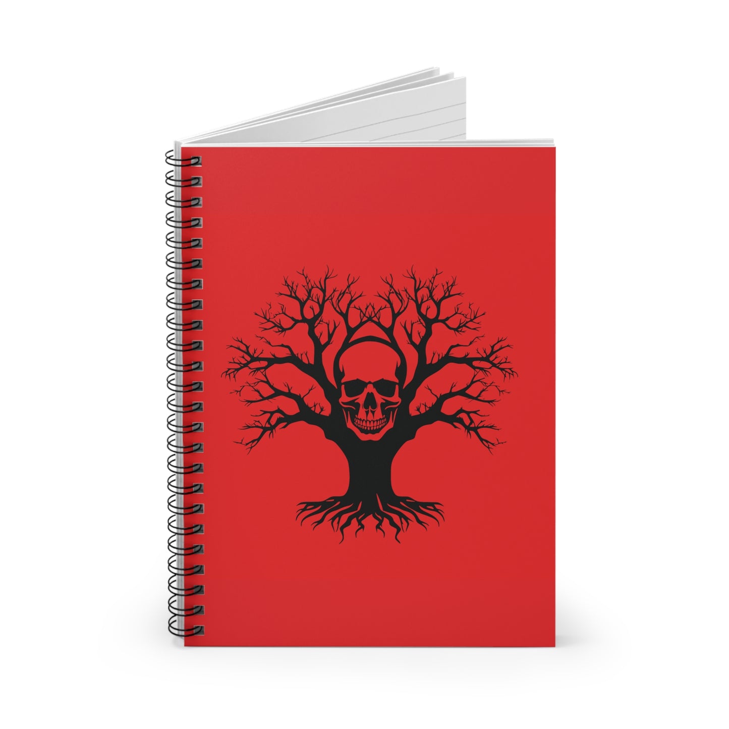 Skull Tree Spiral Notebook - Dark Aesthetic Journal, Halloween Gifts, Gothic Stationery, Creative Writing, Skull Decor