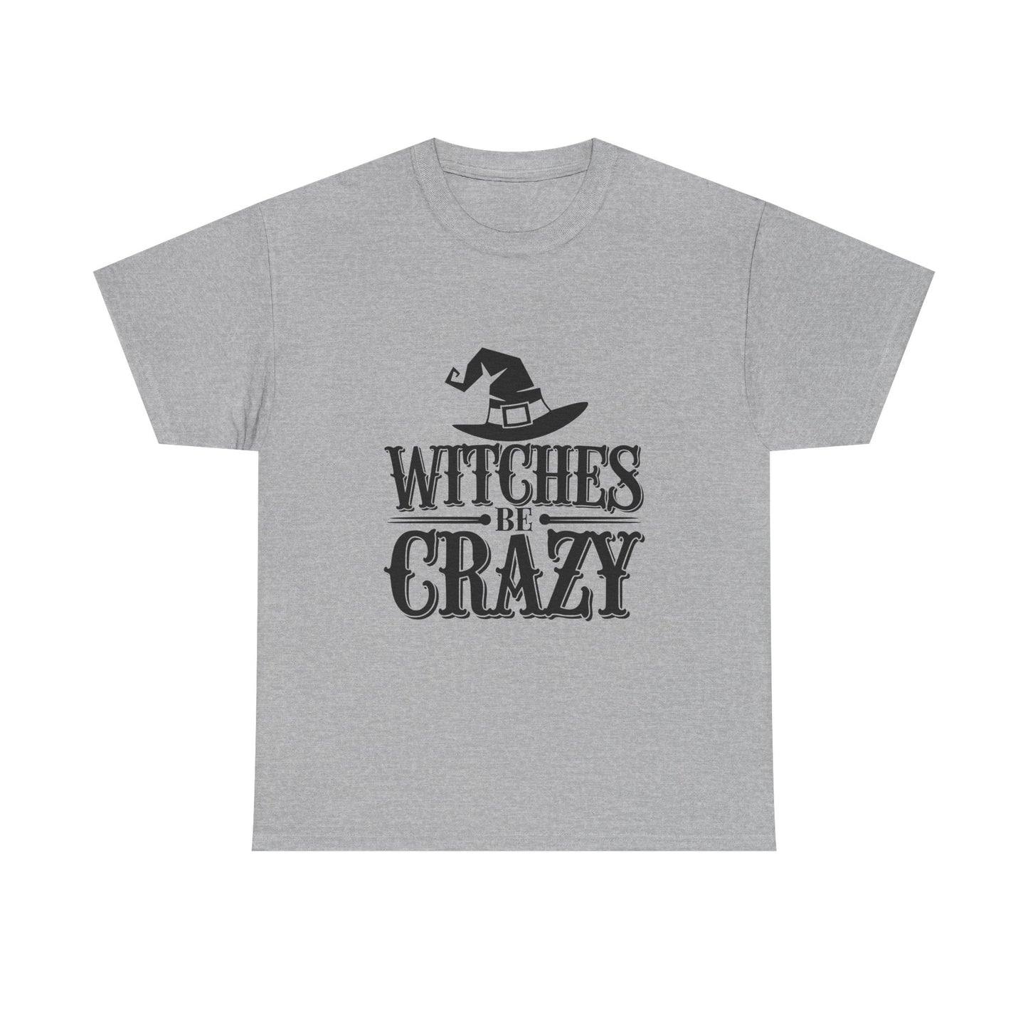 Witches Be Crazy Tee, Unisex Cotton T-Shirt, Halloween Apparel, Witchy Gift, Spooky Season Shirt, Perfect for Fall Celebrations