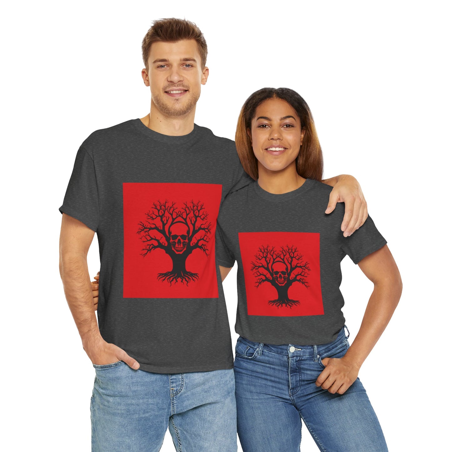 Gothic Skull Tree Tee, Unisex T-Shirt, Alternative Fashion, Edgy Apparel, Halloween Gift, Urban Streetwear