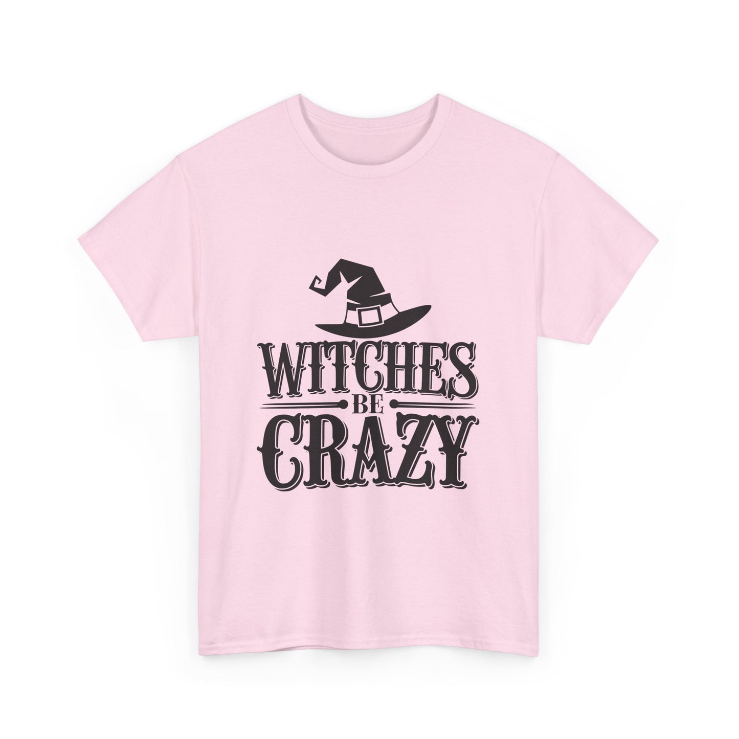 Witches Be Crazy Tee, Unisex Cotton T-Shirt, Halloween Apparel, Witchy Gift, Spooky Season Shirt, Perfect for Fall Celebrations