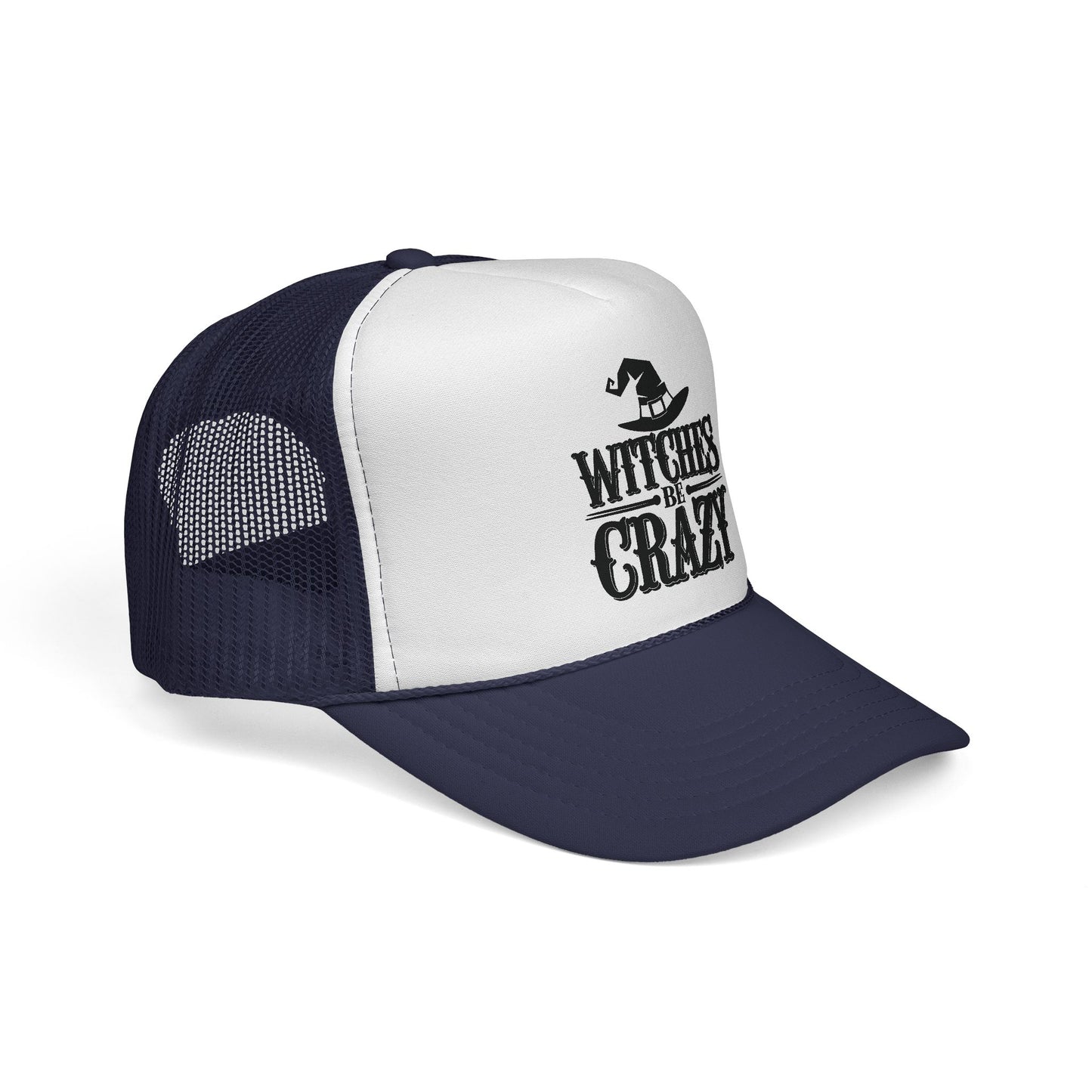 Witches Be Crazy Trucker Cap, Halloween Accessory, Witch Hat Hat, Festival Fashion, Fun Gift for Spooky Season