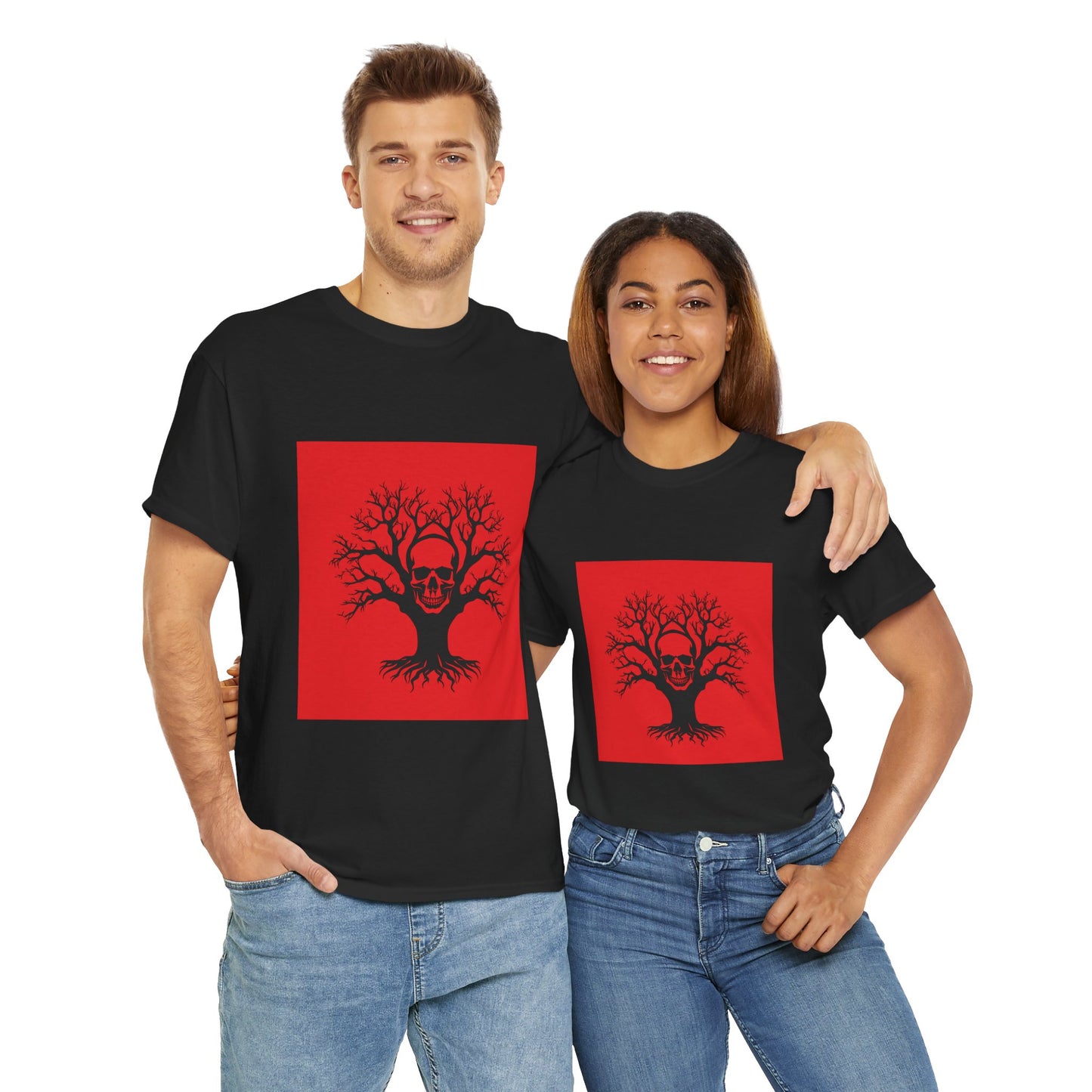 Gothic Skull Tree Tee, Unisex T-Shirt, Alternative Fashion, Edgy Apparel, Halloween Gift, Urban Streetwear