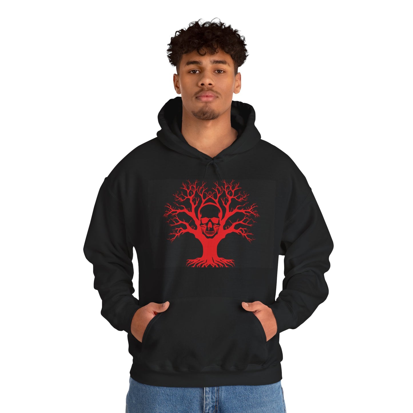 Gothic Skull Tree Hoodie, Unisex Gothic Sweatshirt, Heavy Blend Hoodie for Halloween, Grunge Streetwear, Alternative Fashion Clothing