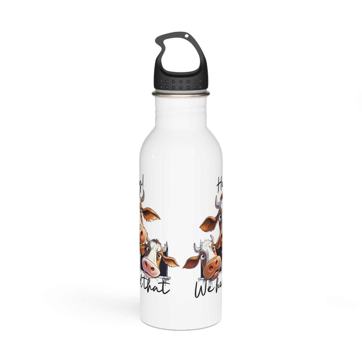 Funny Cow Stainless Steel Water Bottle, Cute Animal Design, Perfect Gift for Farm Lovers, Hydration for All Occasions, Funny Quote Bottle