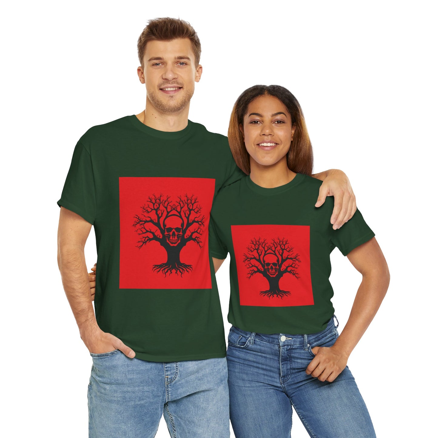 Gothic Skull Tree Tee, Unisex T-Shirt, Alternative Fashion, Edgy Apparel, Halloween Gift, Urban Streetwear