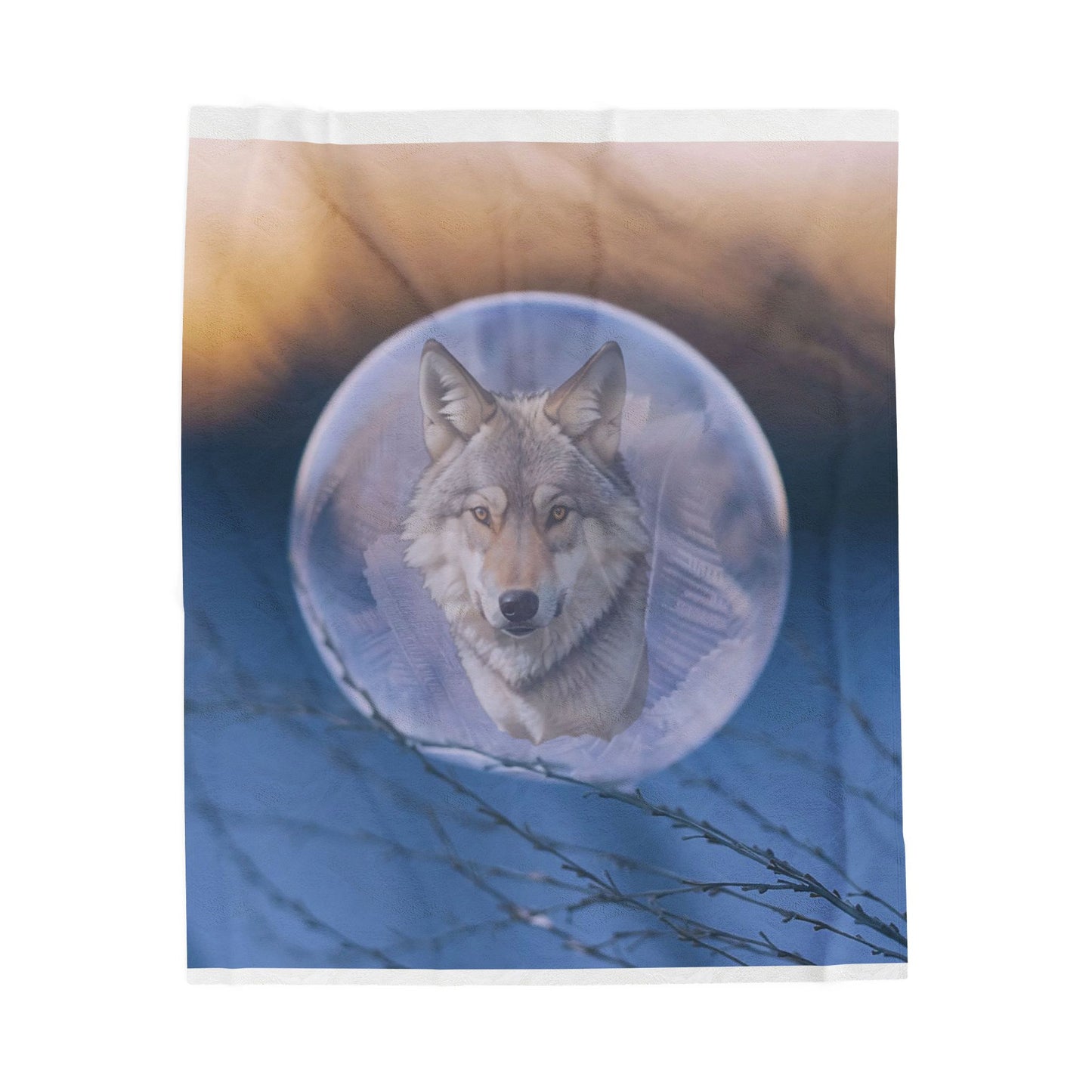Wolf Dreamcatcher Velveteen Plush Blanket, Cozy Home Decor, Gift for Animal Lovers, Soft Throw for Couch, Unique Bedroom Accent