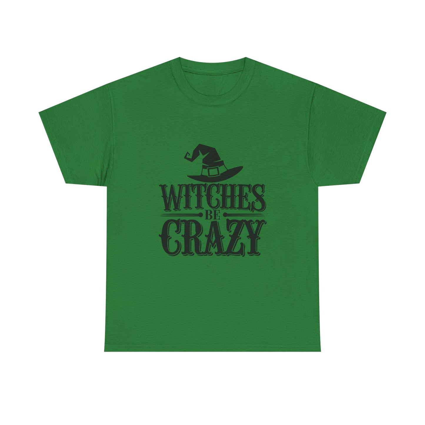 Witches Be Crazy Tee, Unisex Cotton T-Shirt, Halloween Apparel, Witchy Gift, Spooky Season Shirt, Perfect for Fall Celebrations