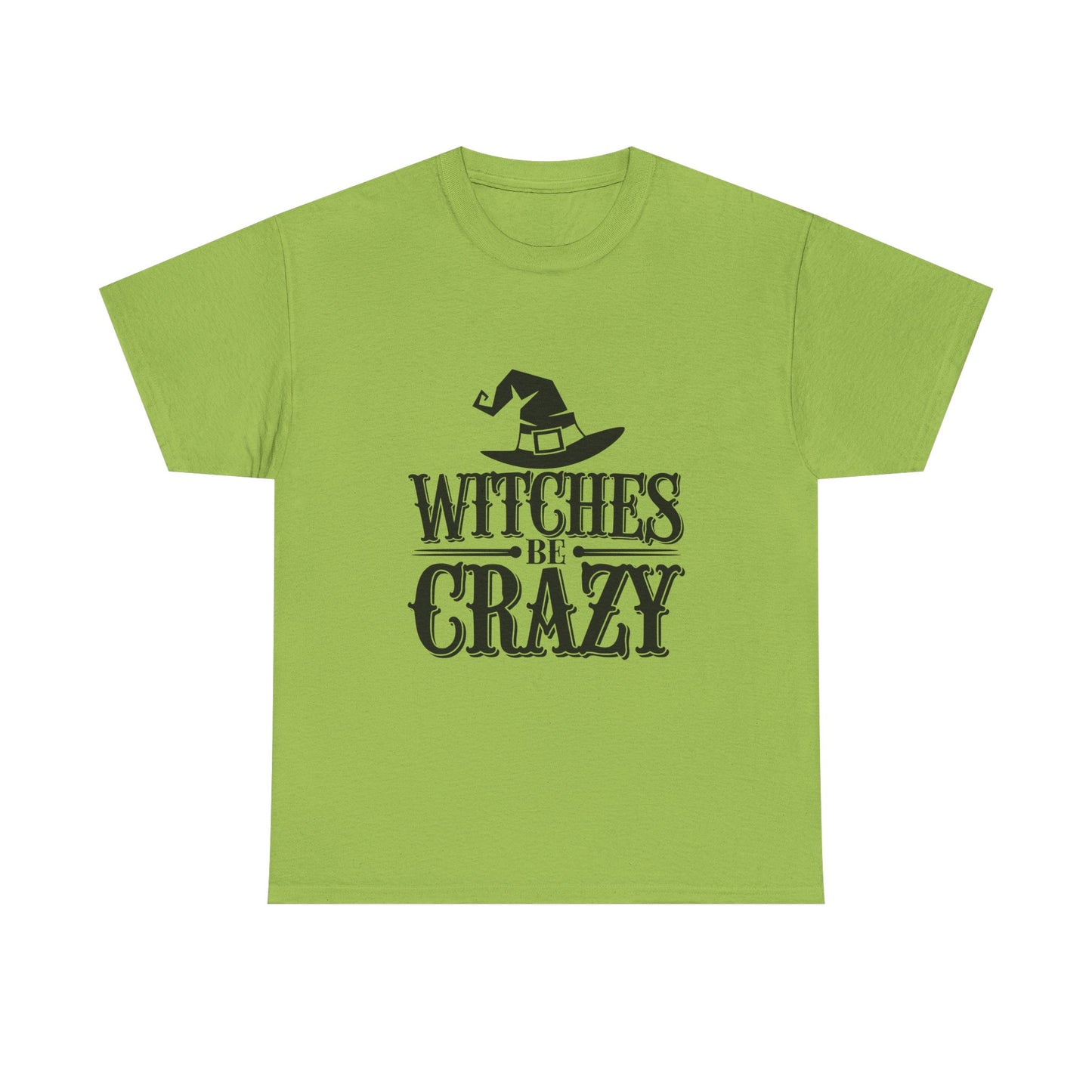 Witches Be Crazy Tee, Unisex Cotton T-Shirt, Halloween Apparel, Witchy Gift, Spooky Season Shirt, Perfect for Fall Celebrations
