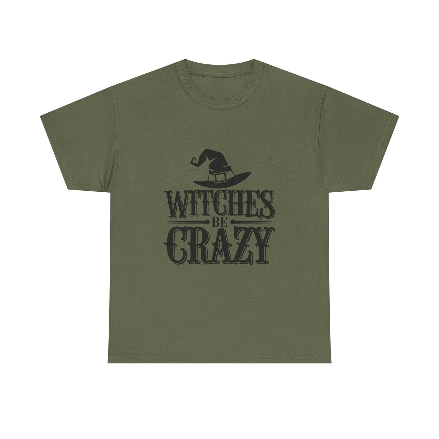 Witches Be Crazy Tee, Unisex Cotton T-Shirt, Halloween Apparel, Witchy Gift, Spooky Season Shirt, Perfect for Fall Celebrations