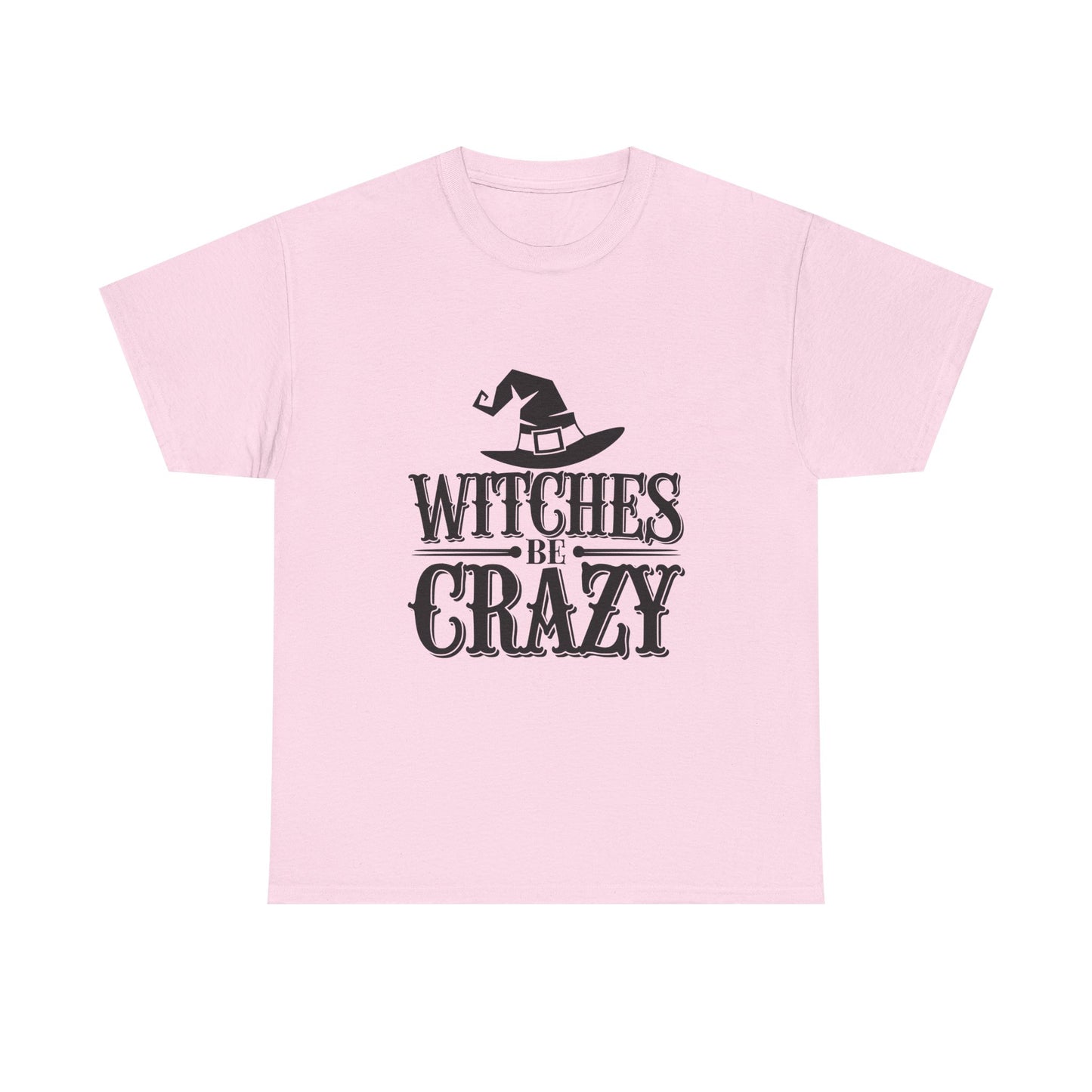 Witches Be Crazy Tee, Unisex Cotton T-Shirt, Halloween Apparel, Witchy Gift, Spooky Season Shirt, Perfect for Fall Celebrations