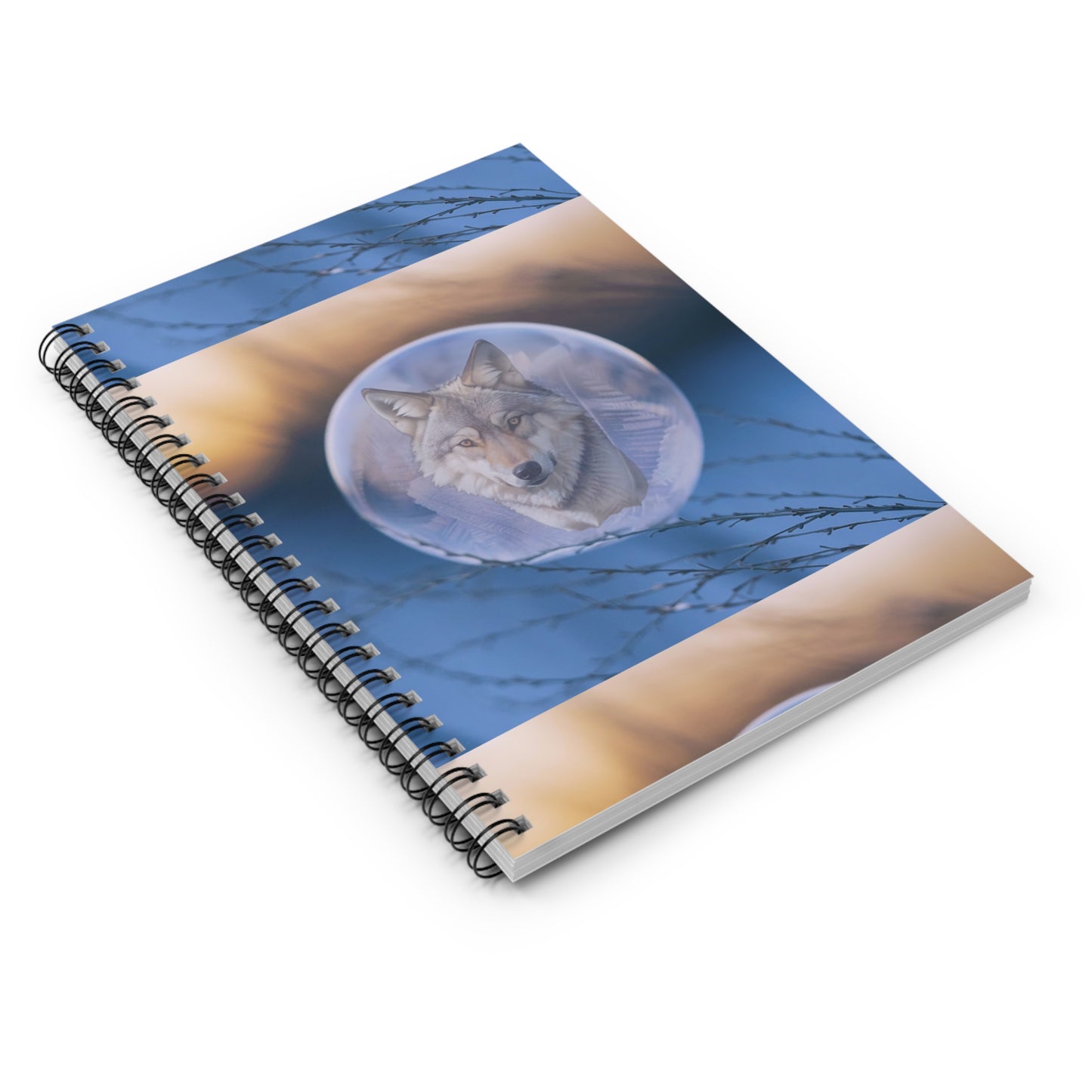 Wolf Spirit Spiral Notebook - Ideal for Nature Lovers, Journaling, Art, Gifts, Hiking, Wildlife Enthusiasts