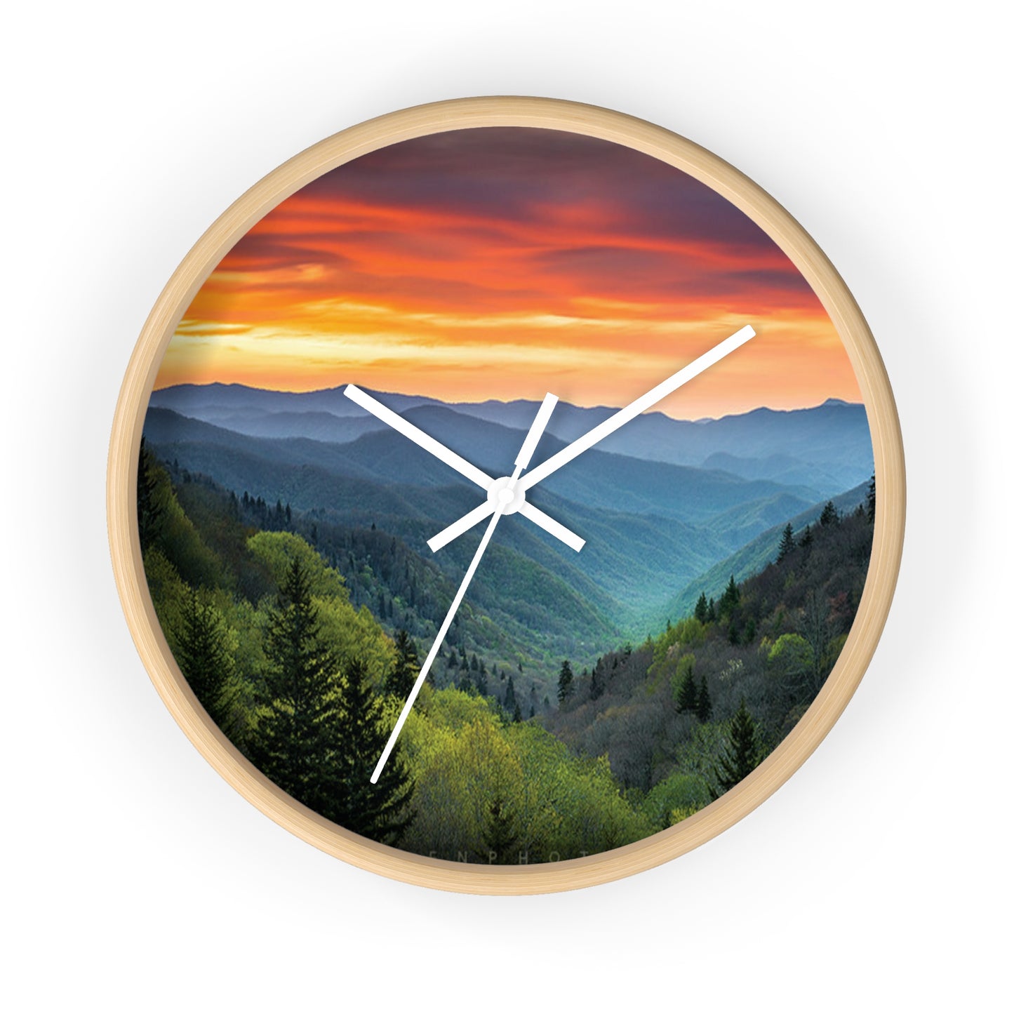 Serene Sunset Wall Clock – Nature-Inspired Home Decor, Rustic Timepiece, Decorative Clock for Living Room, Gift for Nature Lovers