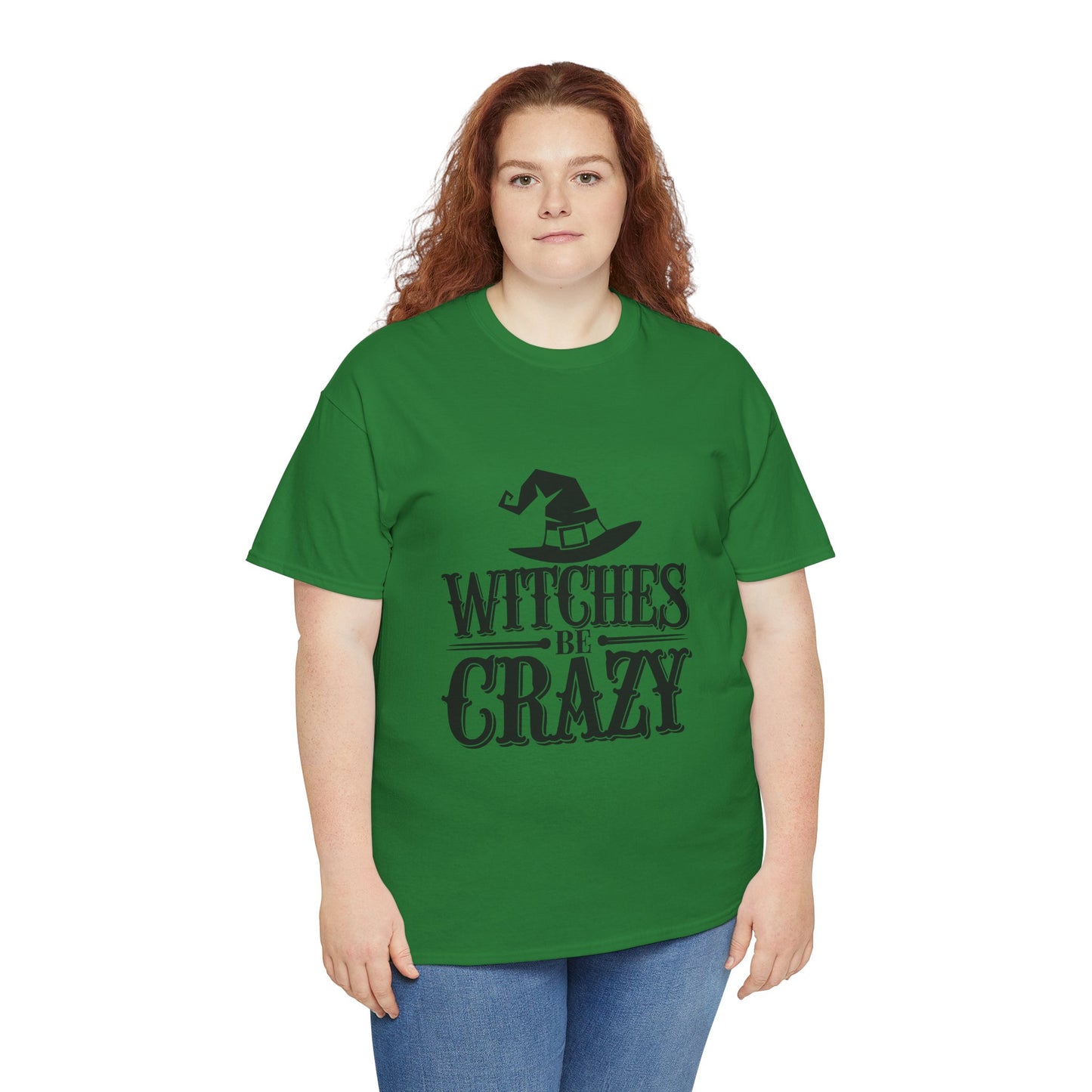 Witches Be Crazy Tee, Unisex Cotton T-Shirt, Halloween Apparel, Witchy Gift, Spooky Season Shirt, Perfect for Fall Celebrations