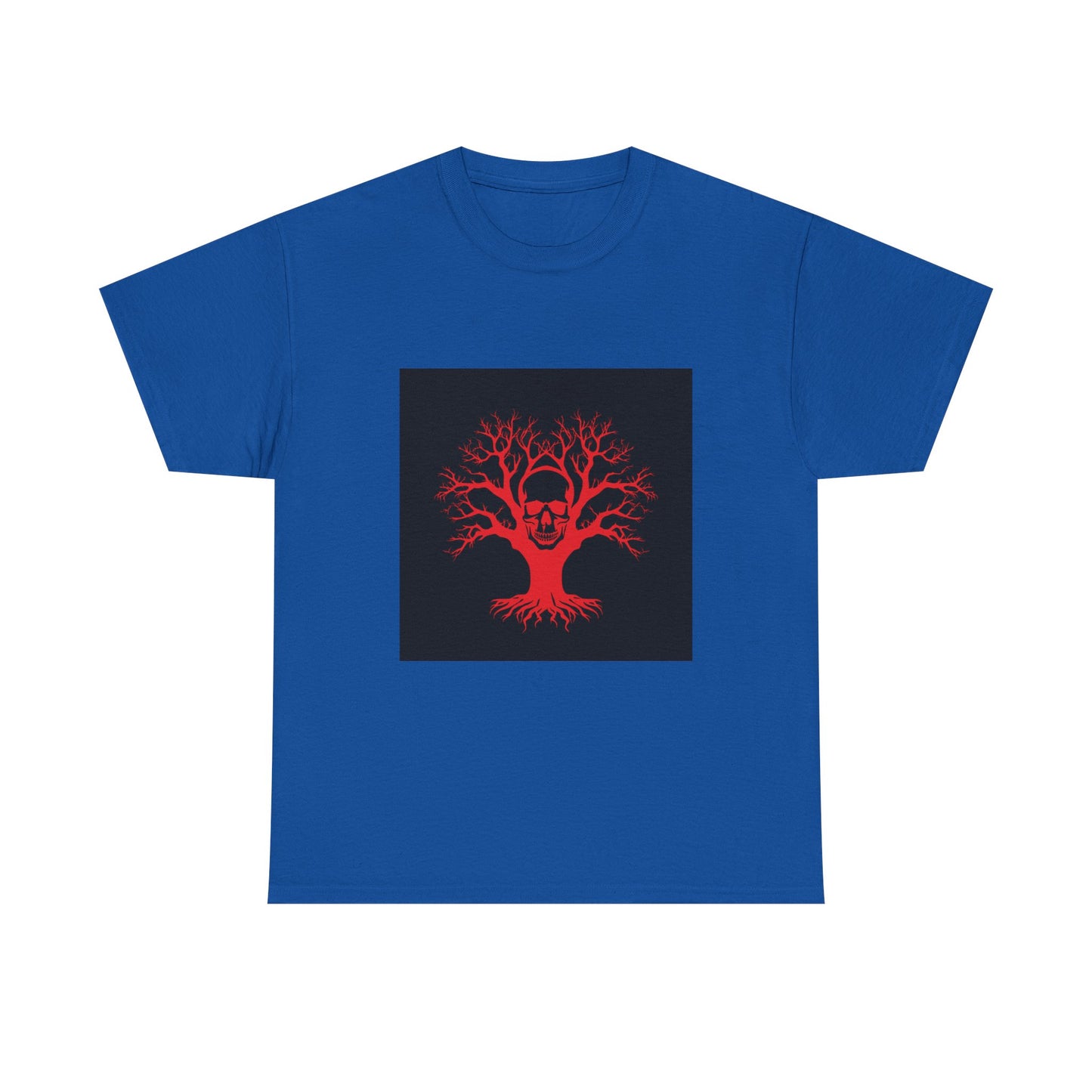 Gothic Tree Skull Tee, Unisex Heavy Cotton T-Shirt, Edgy Halloween Fashion, Alternative Apparel, Grunge Style Shirt, Unique Gift Idea