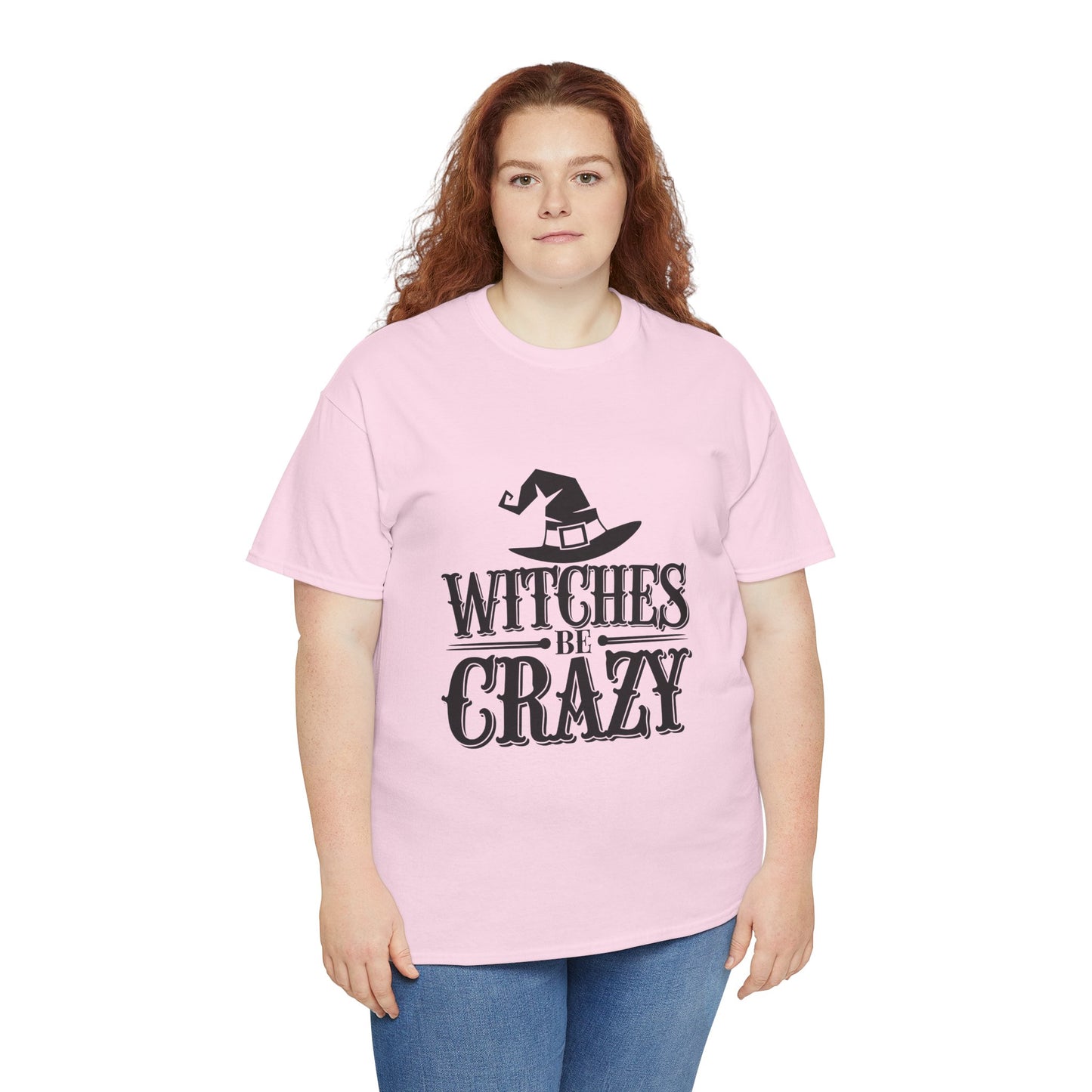Witches Be Crazy Tee, Unisex Cotton T-Shirt, Halloween Apparel, Witchy Gift, Spooky Season Shirt, Perfect for Fall Celebrations