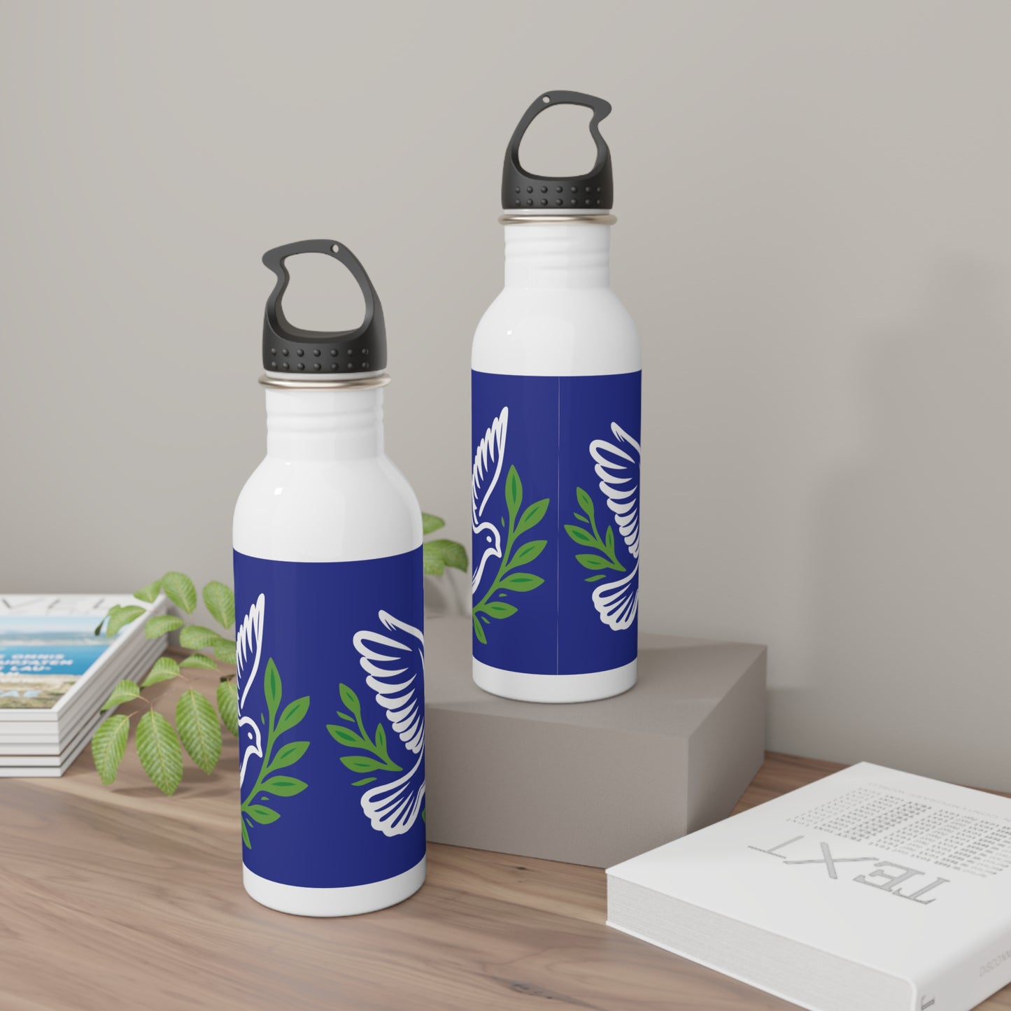 Dove Design Stainless Steel Water Bottle, Eco-Friendly Drinkware, Unique Gift for Nature Lovers, Yoga, Travel, Fitness, Peace Symbol