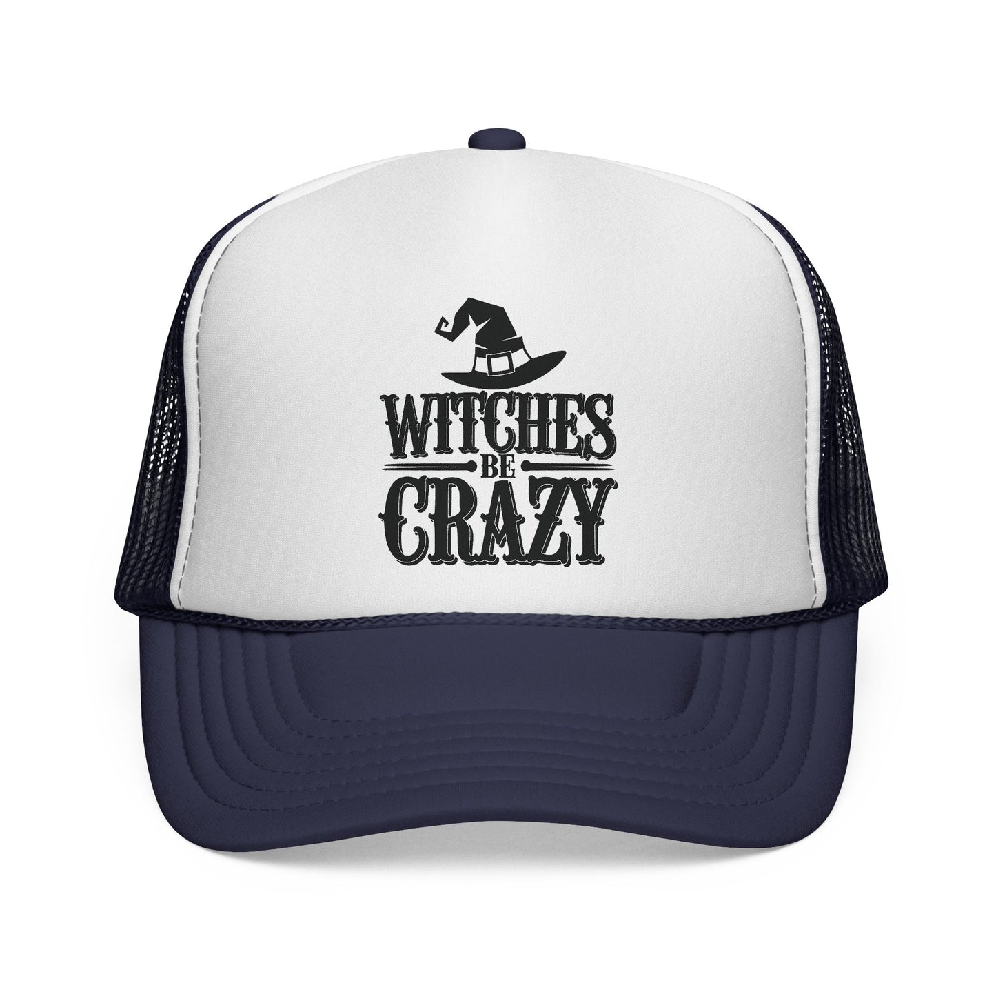 Witches Be Crazy Trucker Cap, Halloween Accessory, Witch Hat Hat, Festival Fashion, Fun Gift for Spooky Season