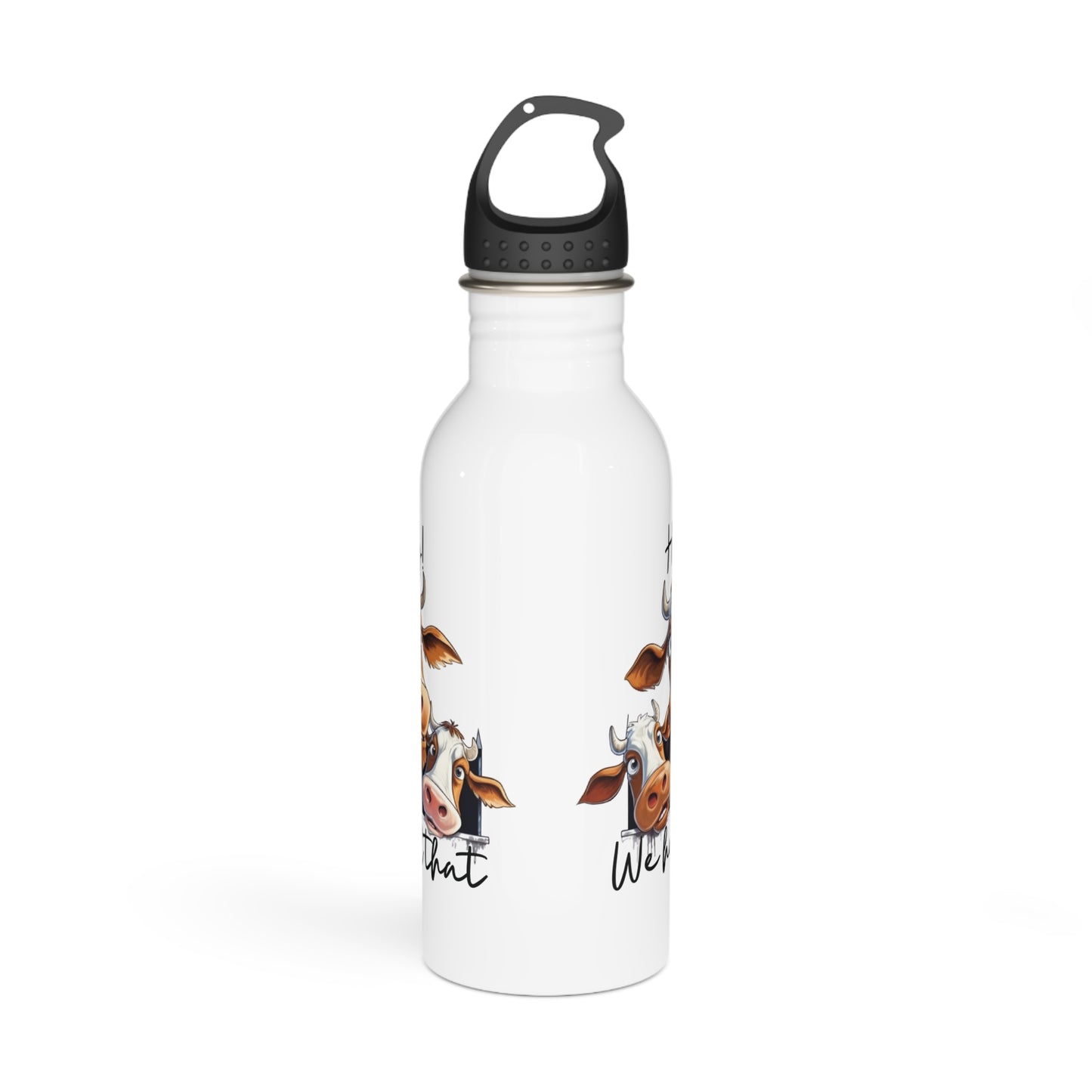 Funny Cow Stainless Steel Water Bottle, Cute Animal Design, Perfect Gift for Farm Lovers, Hydration for All Occasions, Funny Quote Bottle