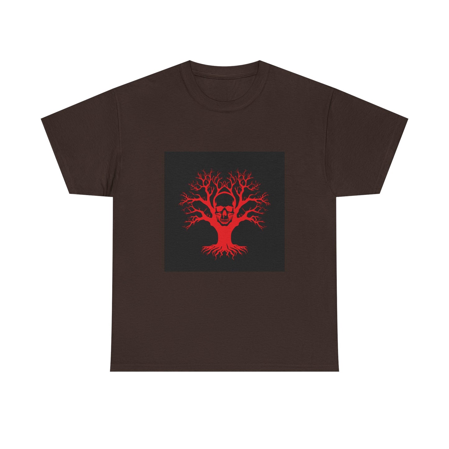 Gothic Tree Skull Tee, Unisex Heavy Cotton T-Shirt, Edgy Halloween Fashion, Alternative Apparel, Grunge Style Shirt, Unique Gift Idea