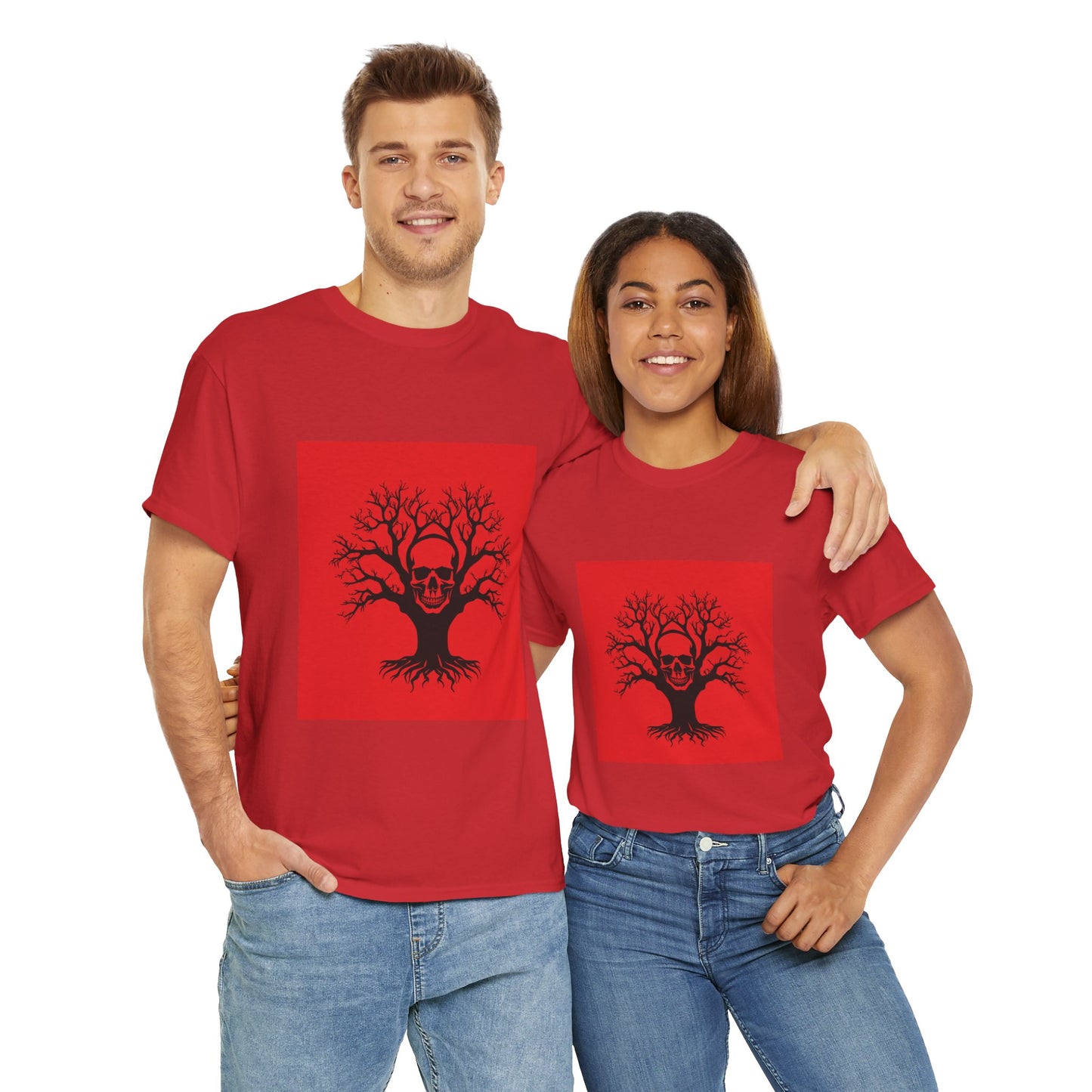 Gothic Skull Tree Tee, Unisex T-Shirt, Alternative Fashion, Edgy Apparel, Halloween Gift, Urban Streetwear