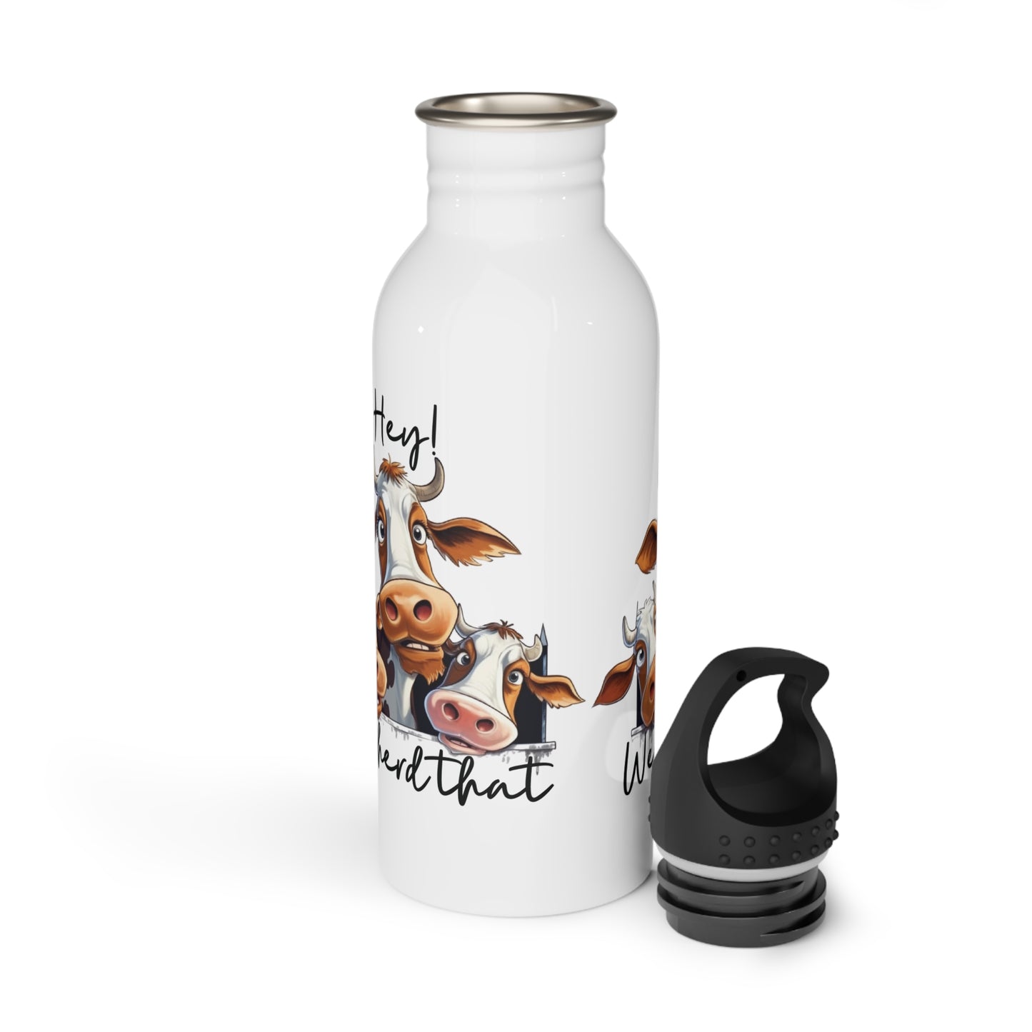 Funny Cow Stainless Steel Water Bottle, Cute Animal Design, Perfect Gift for Farm Lovers, Hydration for All Occasions, Funny Quote Bottle