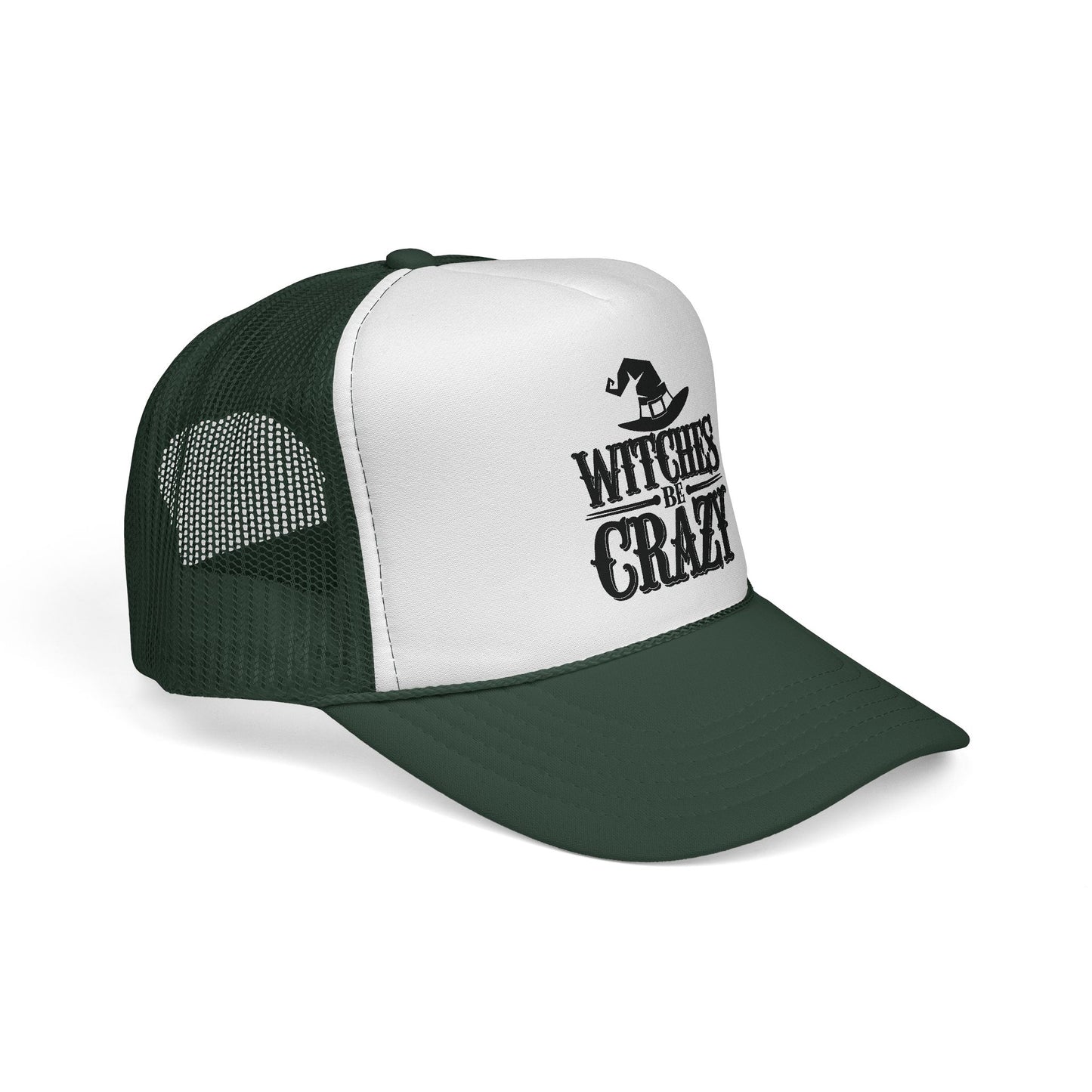 Witches Be Crazy Trucker Cap, Halloween Accessory, Witch Hat Hat, Festival Fashion, Fun Gift for Spooky Season
