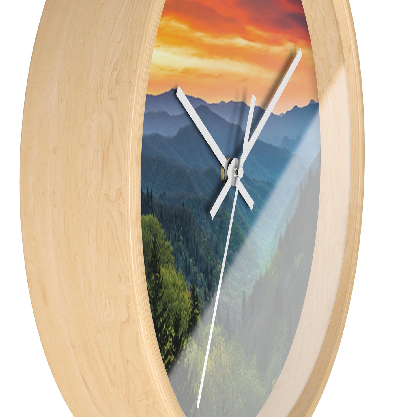 Serene Sunset Wall Clock – Nature-Inspired Home Decor, Rustic Timepiece, Decorative Clock for Living Room, Gift for Nature Lovers