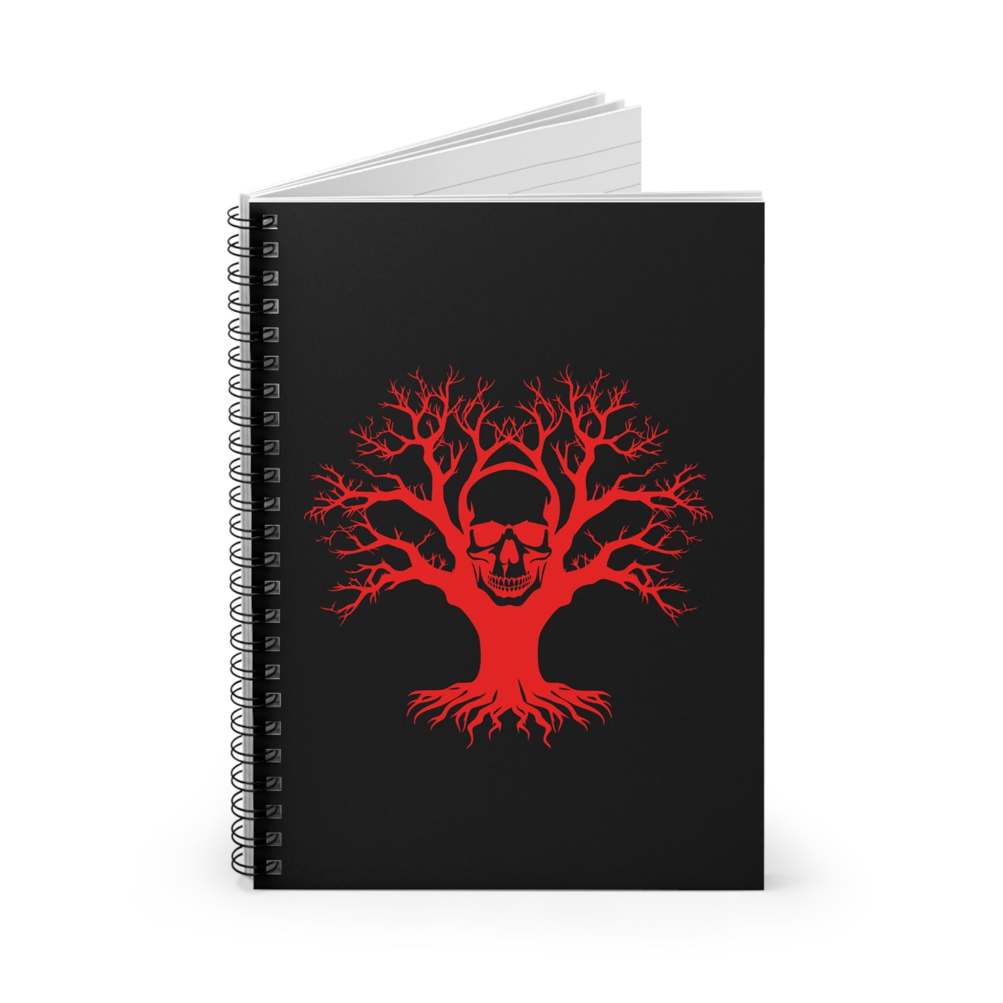 Gothic Skull Tree Spiral Notebook - Dark Aesthetic Writing Journal, Gothic Decor, Halloween Gift, Artistic Note-taking, Unique Sketchbook