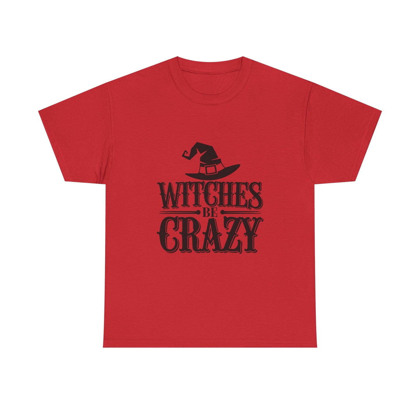 Witches Be Crazy Tee, Unisex Cotton T-Shirt, Halloween Apparel, Witchy Gift, Spooky Season Shirt, Perfect for Fall Celebrations