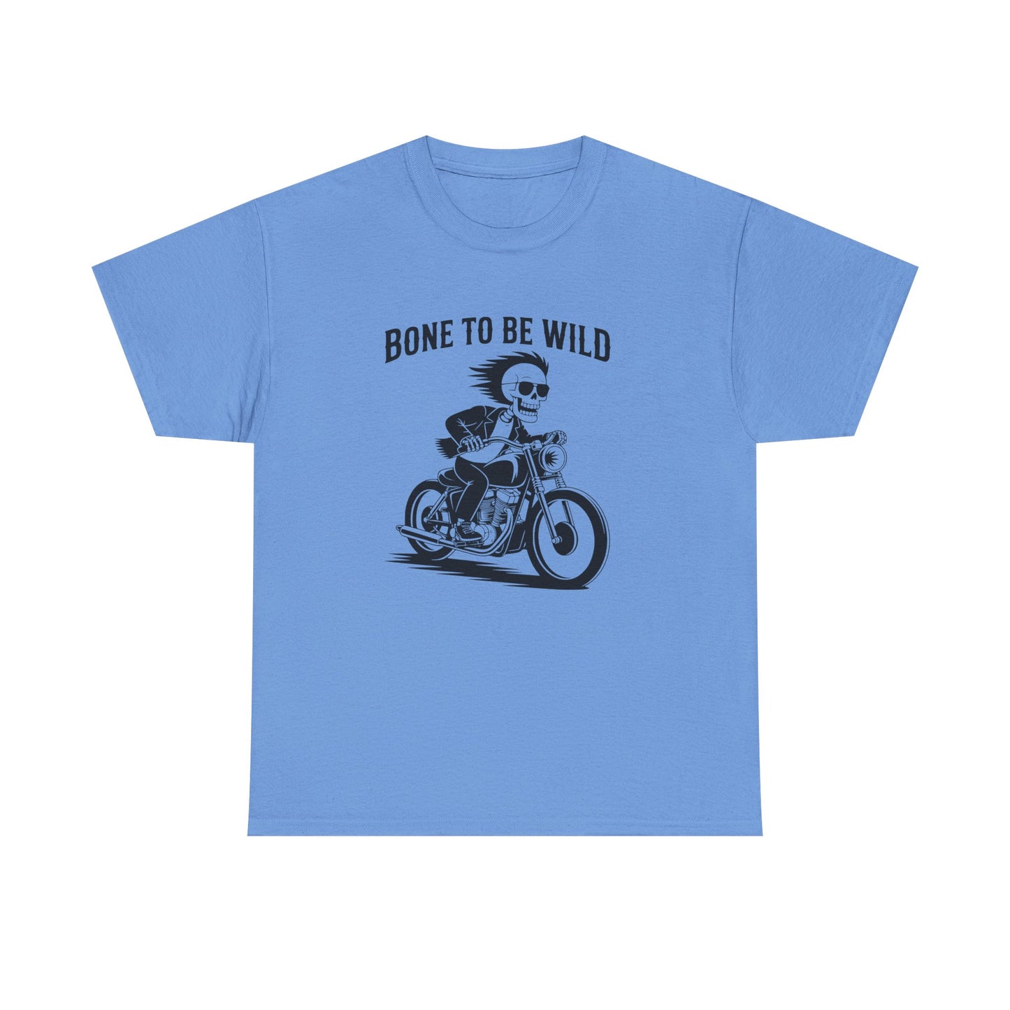 Bone to Be Wild Motorcycle Tee - Unisex Heavy Cotton T-Shirt, Biker Gift, Casual Wear, Road Trip Essential, Adventure Apparel