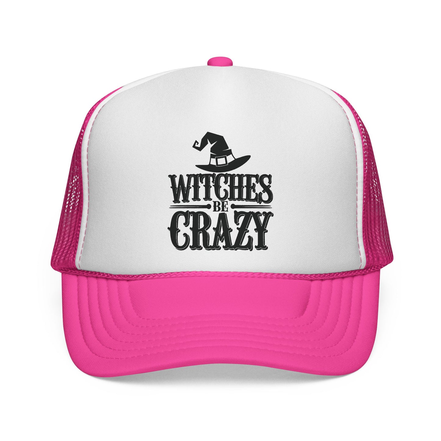 Witches Be Crazy Trucker Cap, Halloween Accessory, Witch Hat Hat, Festival Fashion, Fun Gift for Spooky Season