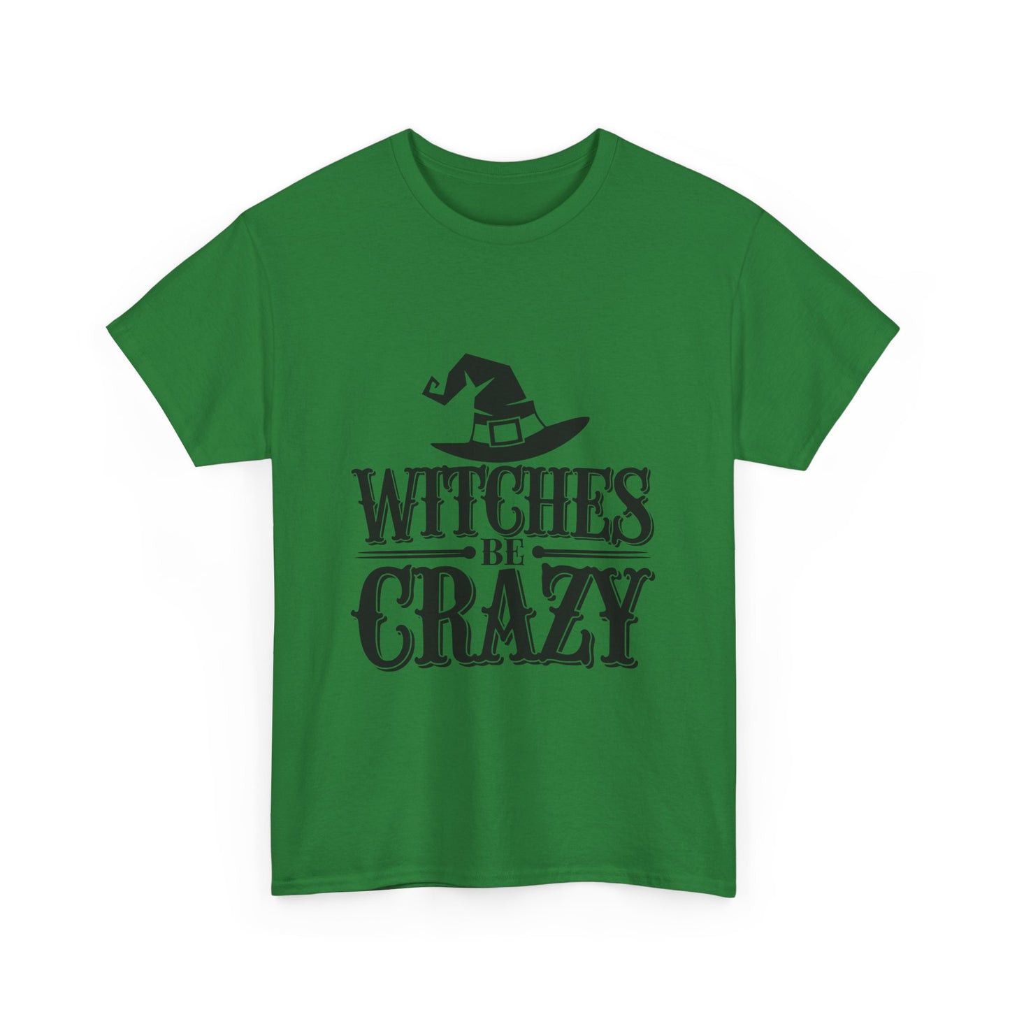 Witches Be Crazy Tee, Unisex Cotton T-Shirt, Halloween Apparel, Witchy Gift, Spooky Season Shirt, Perfect for Fall Celebrations