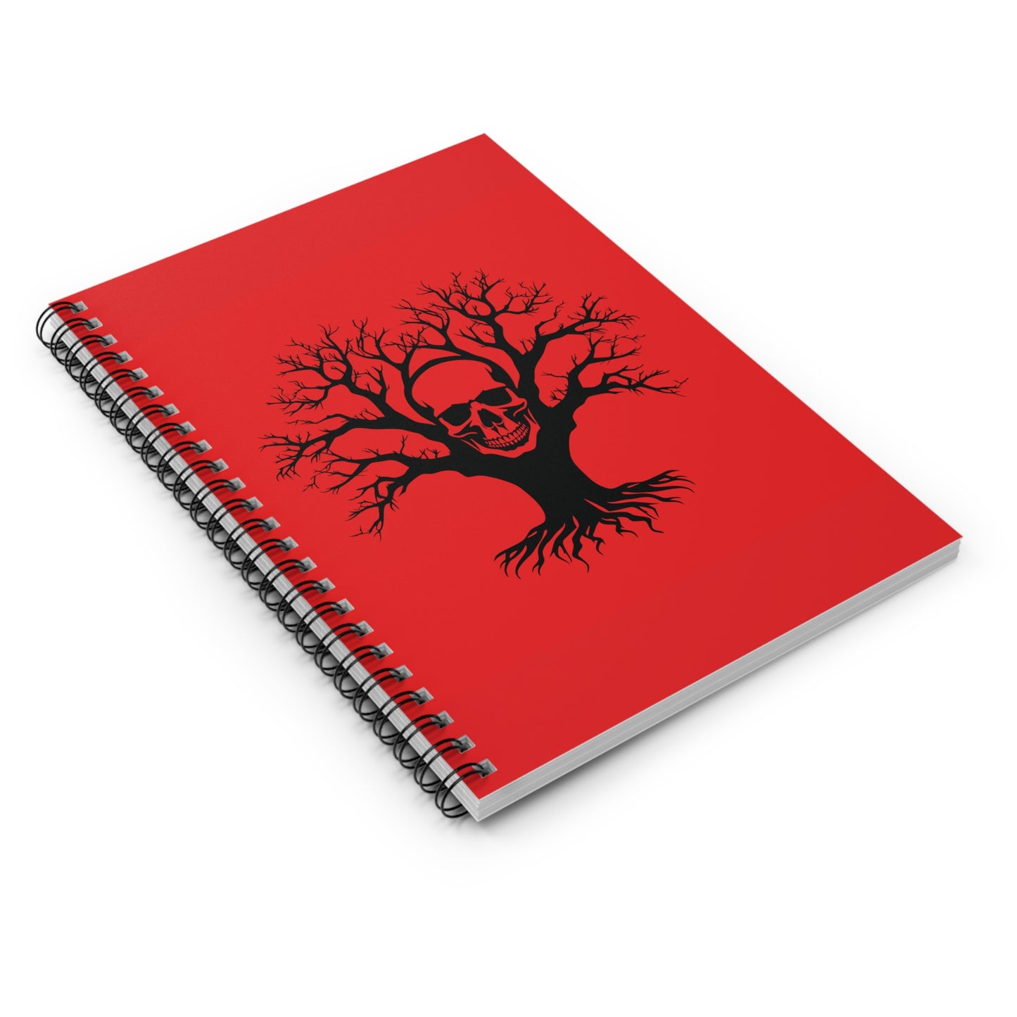 Skull Tree Spiral Notebook - Dark Aesthetic Journal, Halloween Gifts, Gothic Stationery, Creative Writing, Skull Decor