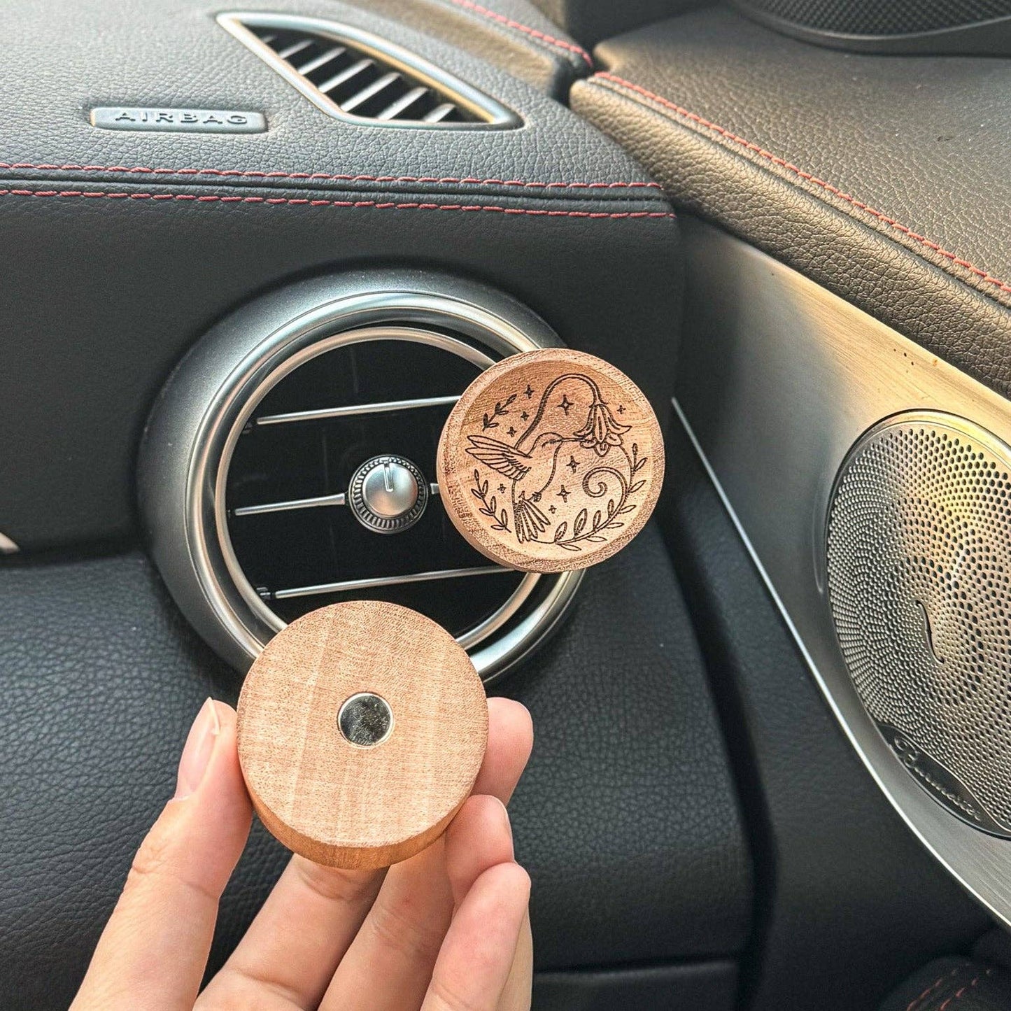 Humming Bird - Wooden Essential Oil Diffuser for Car