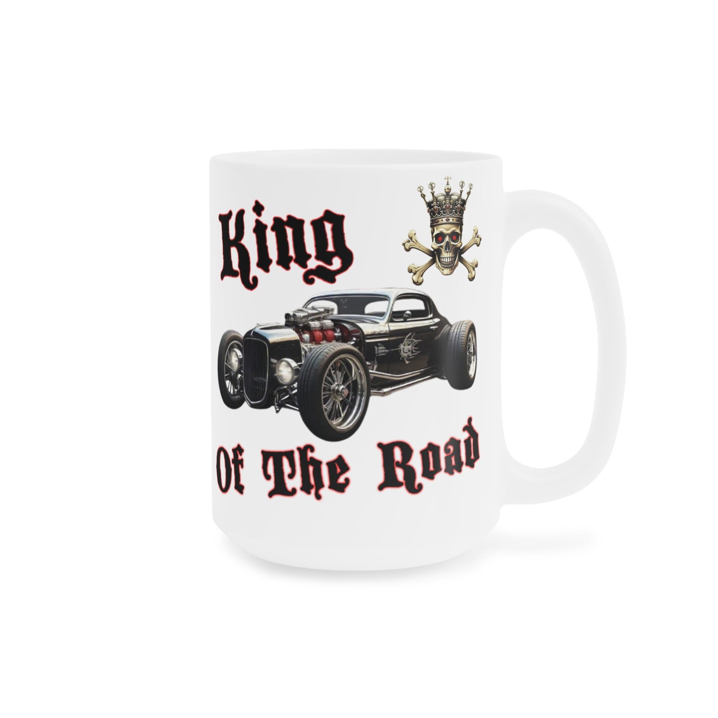 King of the Road Ceramic Mug - Perfect for Car Lovers, Father's Day Gift, Coffee Lovers, Birthday Present, Unique Gift Idea