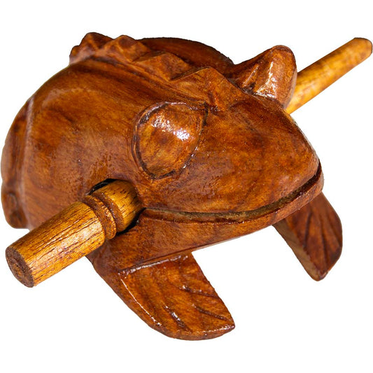 Wood Guiro Rasp-Musical Instrument-Frog 4"