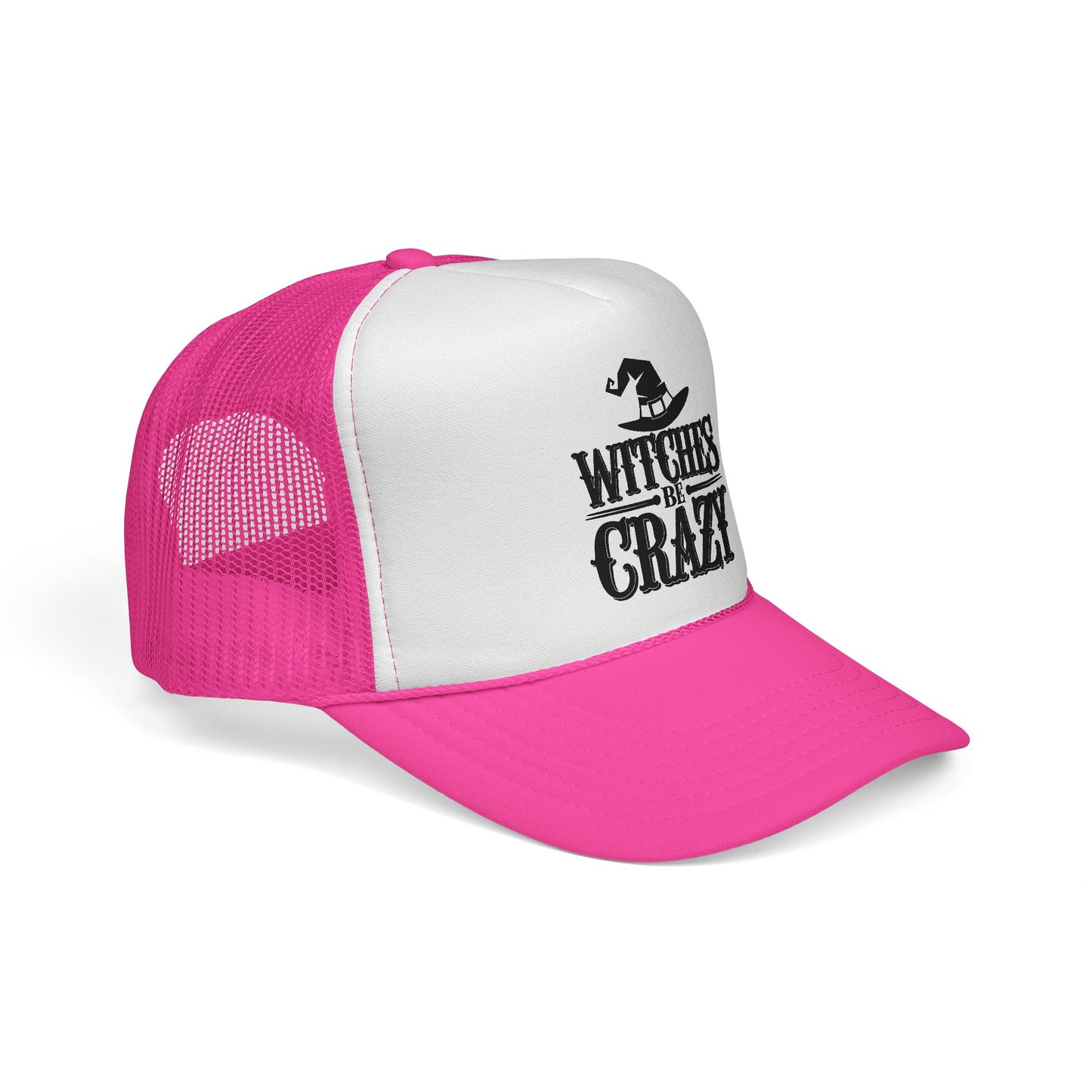 Witches Be Crazy Trucker Cap, Halloween Accessory, Witch Hat Hat, Festival Fashion, Fun Gift for Spooky Season