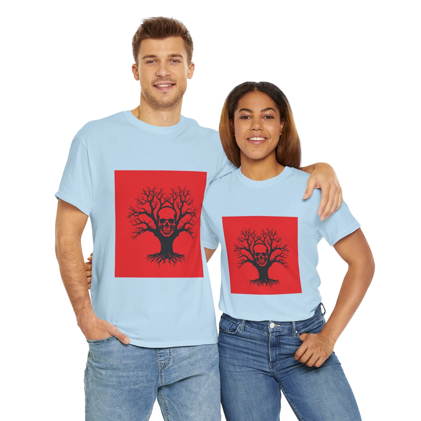 Gothic Skull Tree Tee, Unisex T-Shirt, Alternative Fashion, Edgy Apparel, Halloween Gift, Urban Streetwear
