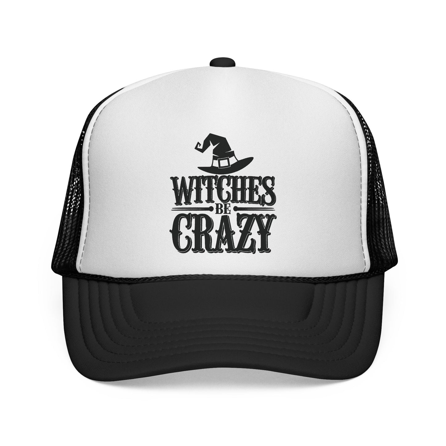 Witches Be Crazy Trucker Cap, Halloween Accessory, Witch Hat Hat, Festival Fashion, Fun Gift for Spooky Season