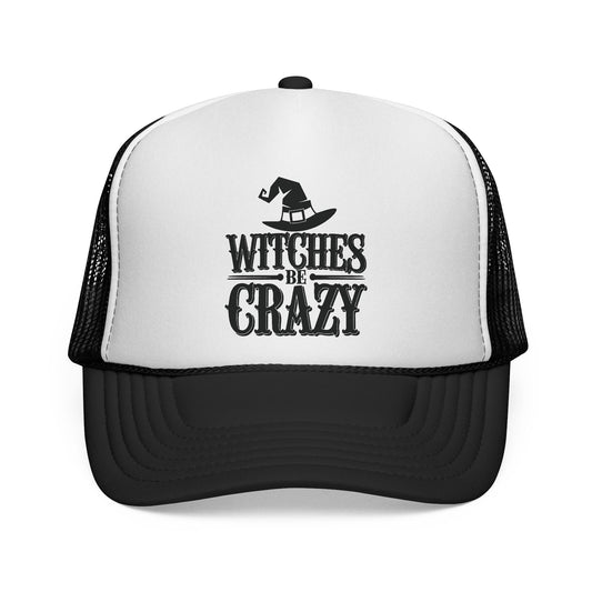 Witches Be Crazy Trucker Cap, Halloween Accessory, Witch Hat Hat, Festival Fashion, Fun Gift for Spooky Season