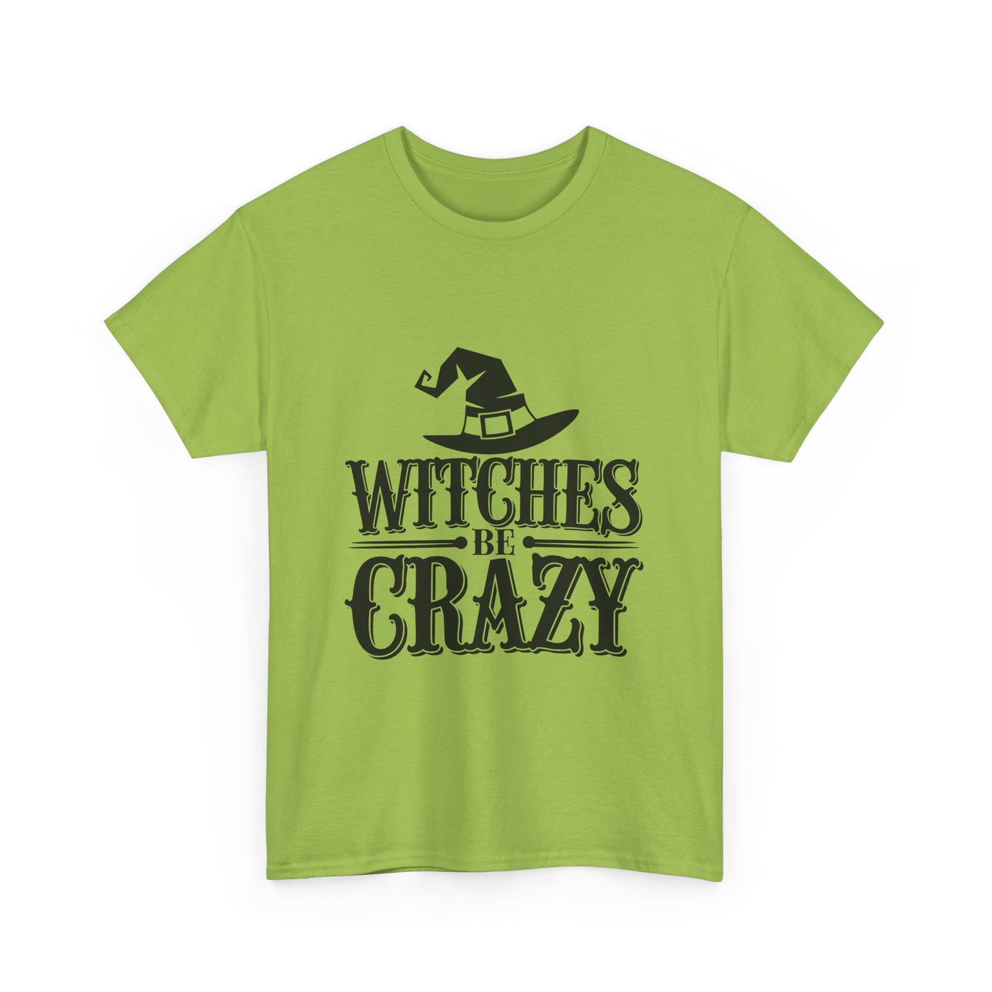 Witches Be Crazy Tee, Unisex Cotton T-Shirt, Halloween Apparel, Witchy Gift, Spooky Season Shirt, Perfect for Fall Celebrations