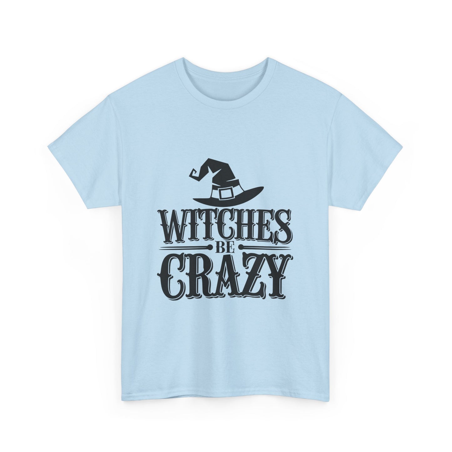 Witches Be Crazy Tee, Unisex Cotton T-Shirt, Halloween Apparel, Witchy Gift, Spooky Season Shirt, Perfect for Fall Celebrations